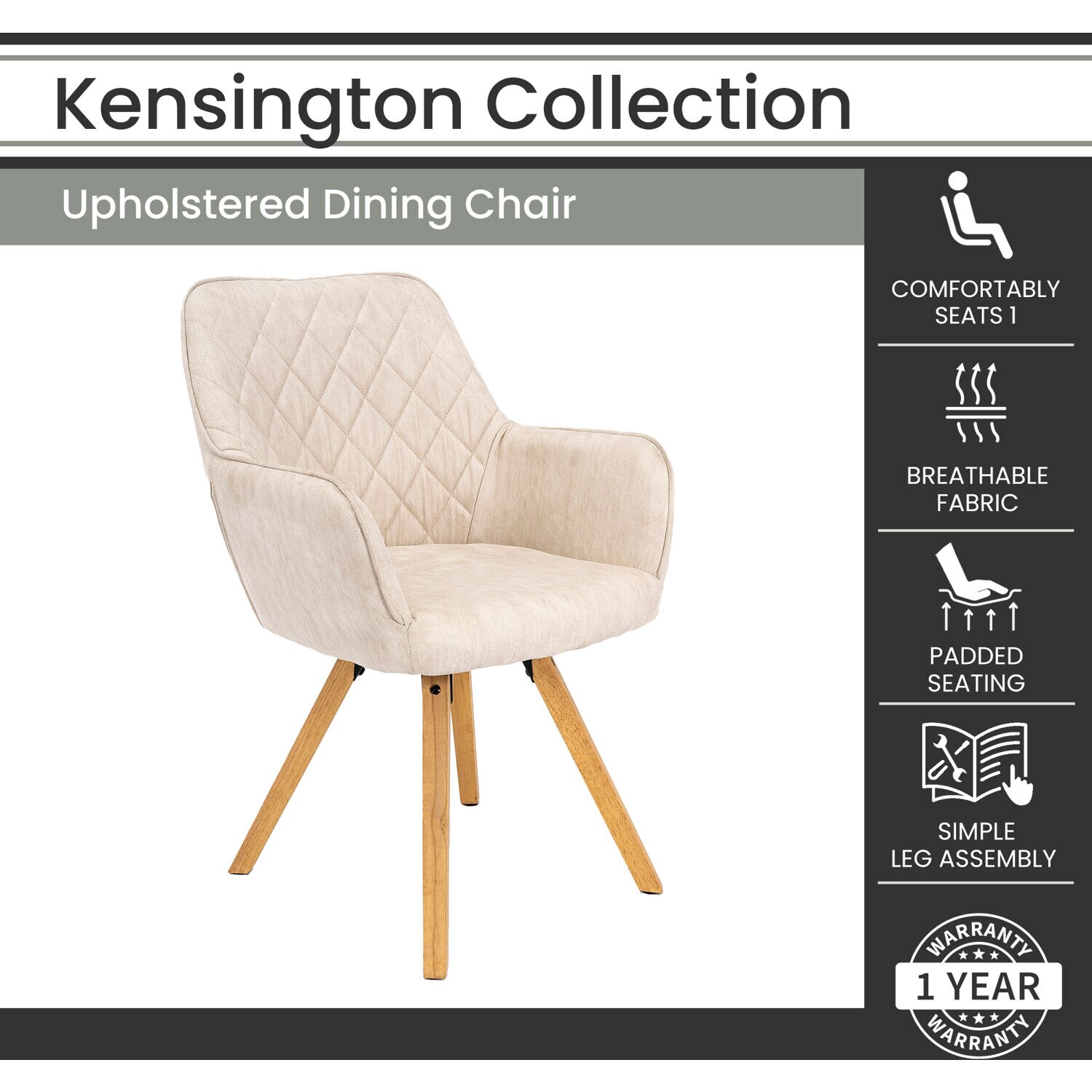 Hanover HDR301-WHT Dining-Chairs - View #2