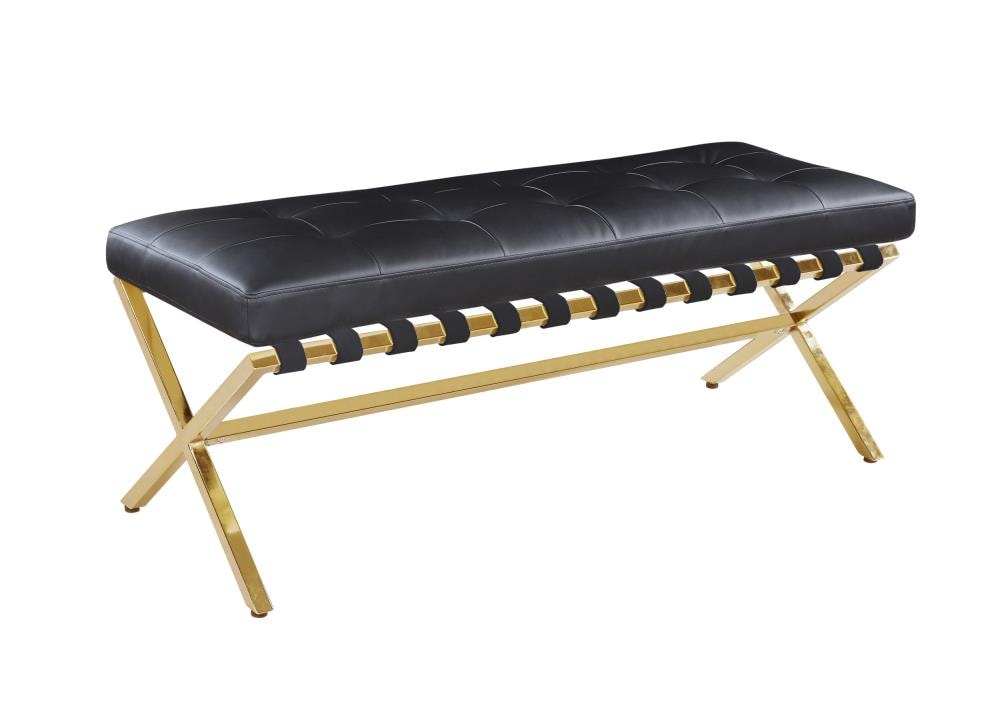 Chic Home Design Claudio Modern Black Accent Bench in the Indoor