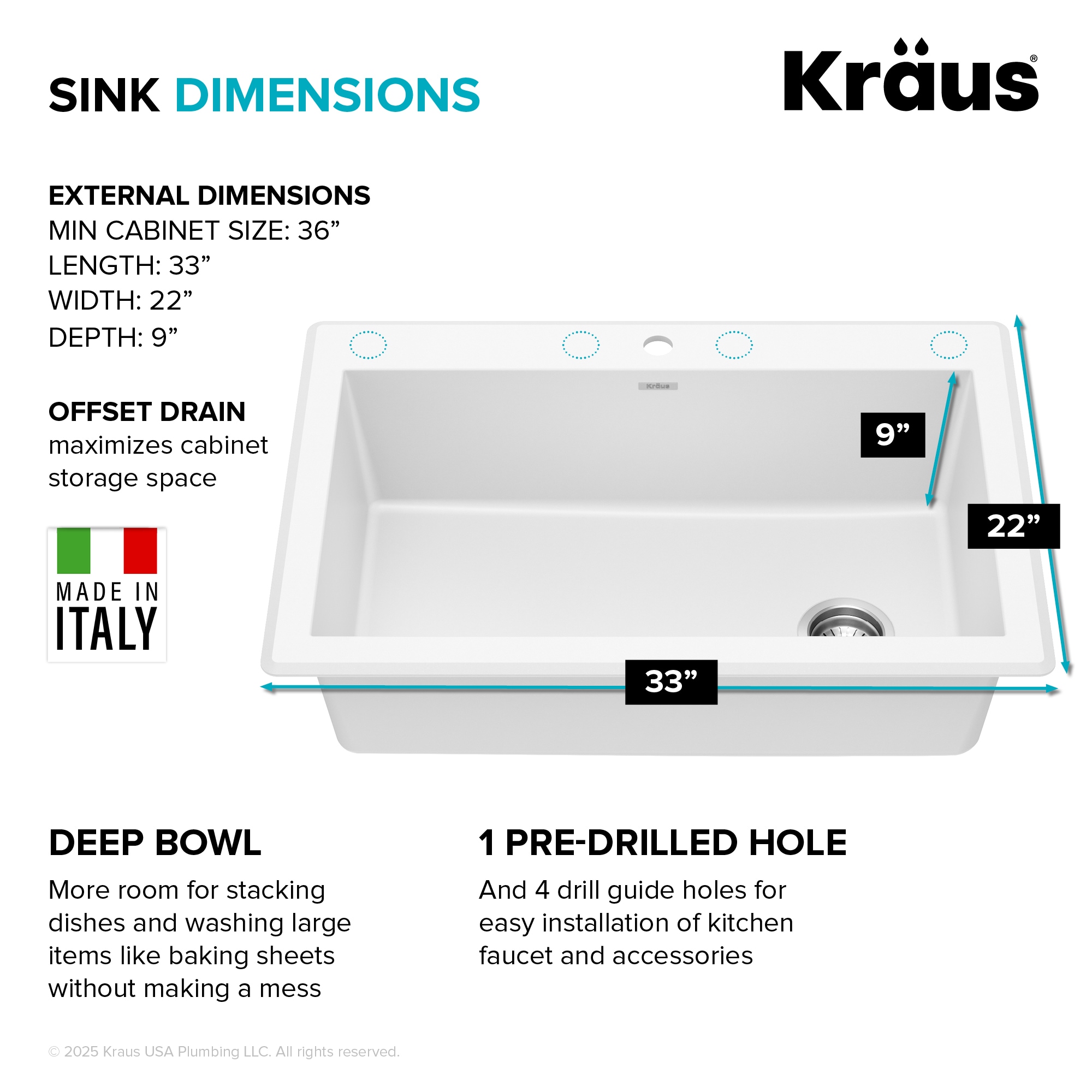 Kraus KGD-54WHITE Kitchen-Sinks - View #7