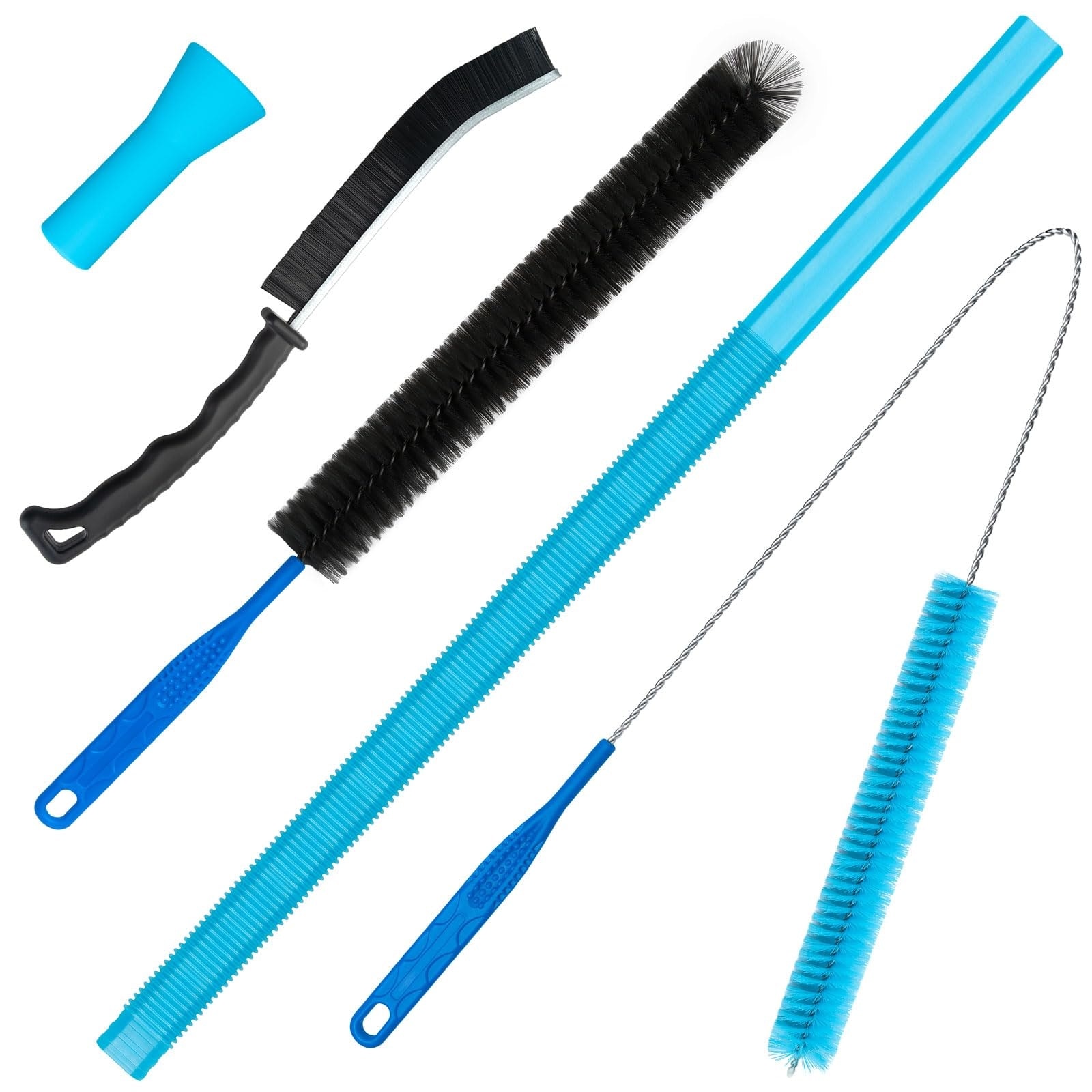 Anqtovp LAN0415V33  Dryer Vent Cleaner Kit 4 Piece Flexible Vacuum Attachment Hose 31 Inch 30 Inch Lint Brush 15 Inch Remover 9 Inch Crevice Brush