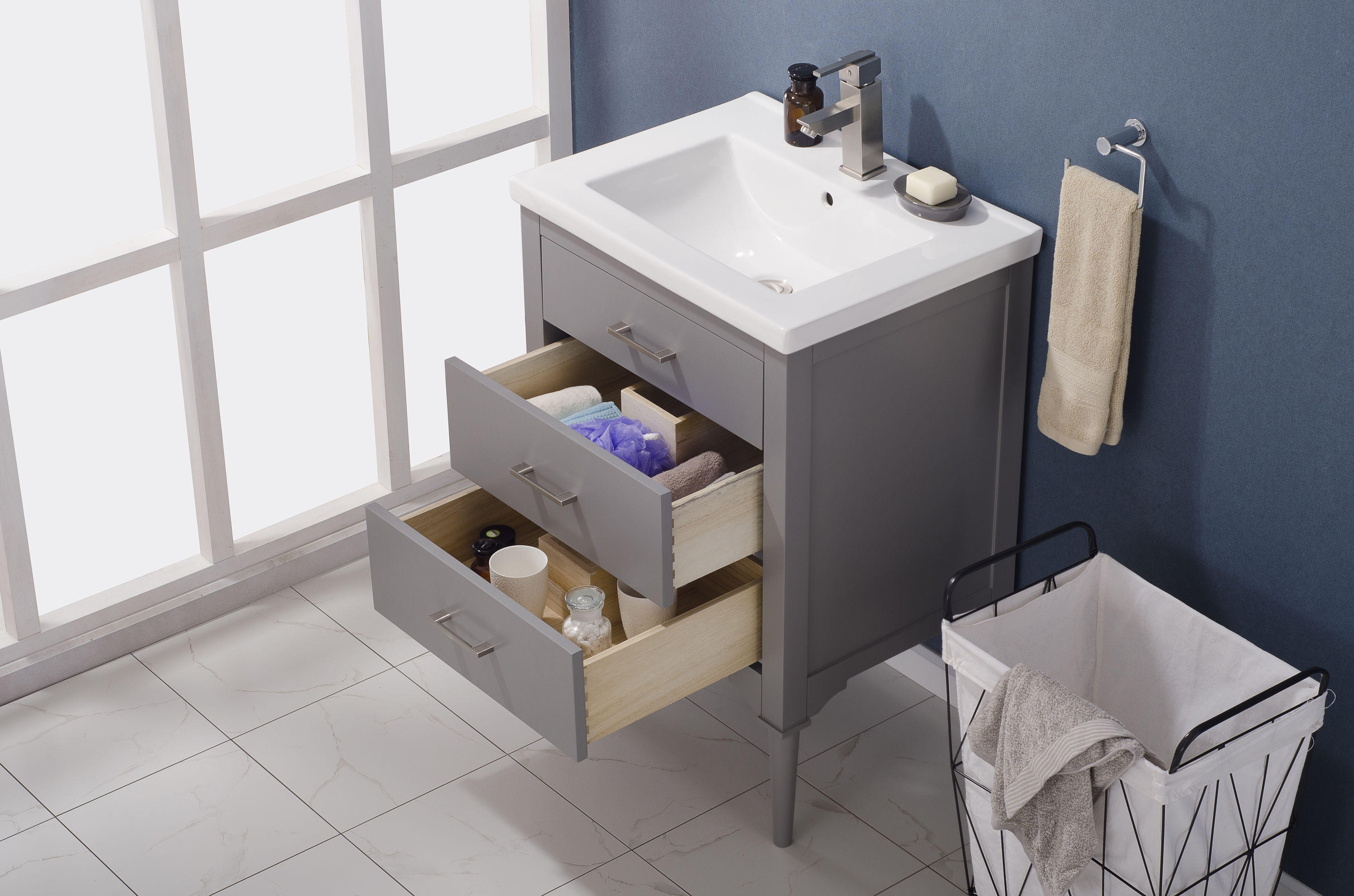 Design Element S01-24-GY Bath-Vanity-Combo - View #4