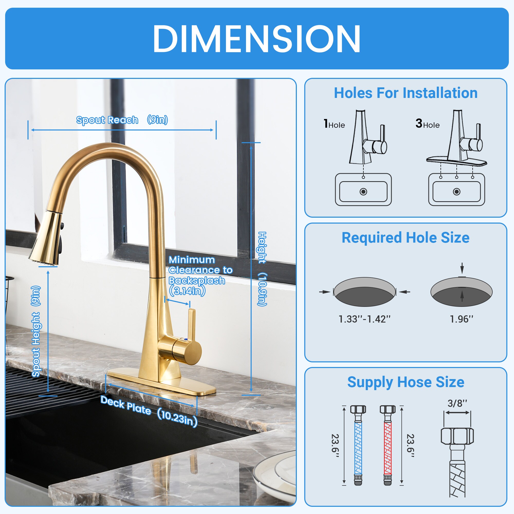 Mondawe OR-30924-CLO Kitchen-Faucets - View #10