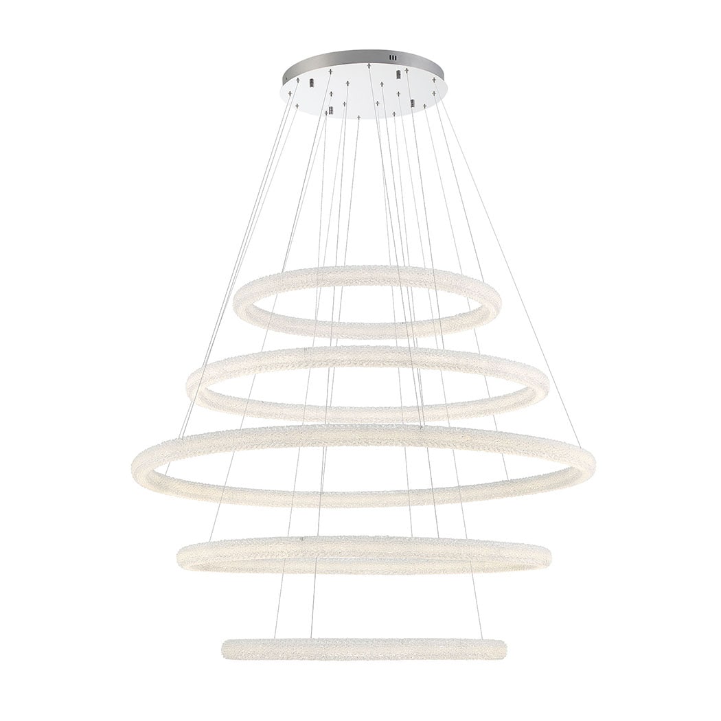 Eurofase 43928-019 Sassi 1-Light Chrome Transitional LED Dry rated Chandelier