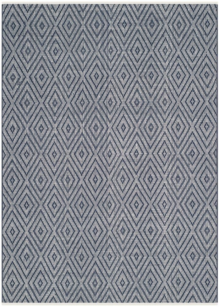 Safavieh MTK811C-6 Montauk Brighton 6 x 9 (ft) Cotton Navy/Ivory Rectangular Indoor Geometric Coastal Area rug