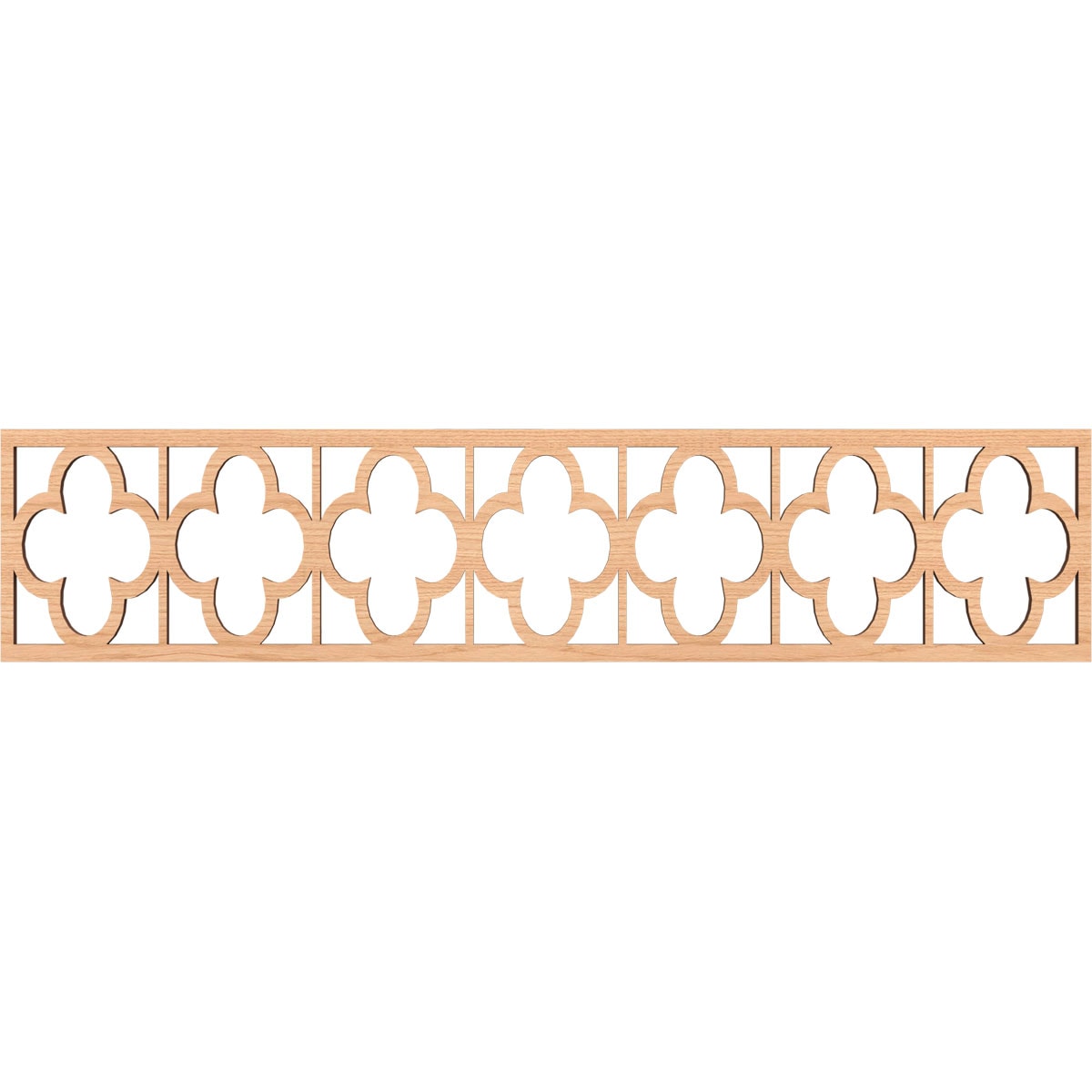 Ekena Millwork MLDB10X46WDLHI Woodall Fretwork Flat Trim 10-in x 3.9-ft Hickory Brown Unfinished 2156673 Pierced Wall Panel Moulding