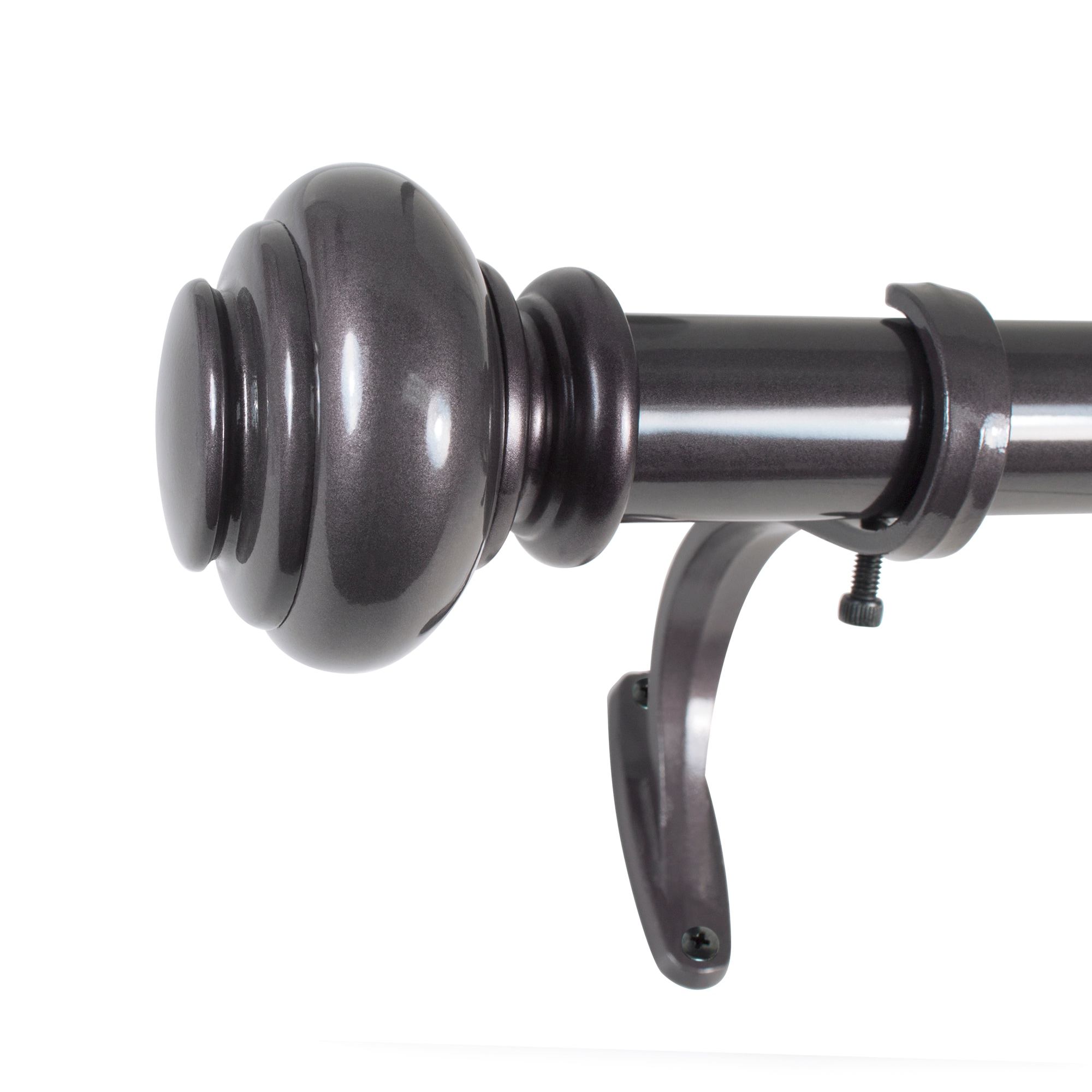 Bronze Adjustable Curtain Rod with Finial, 18-36 Inches