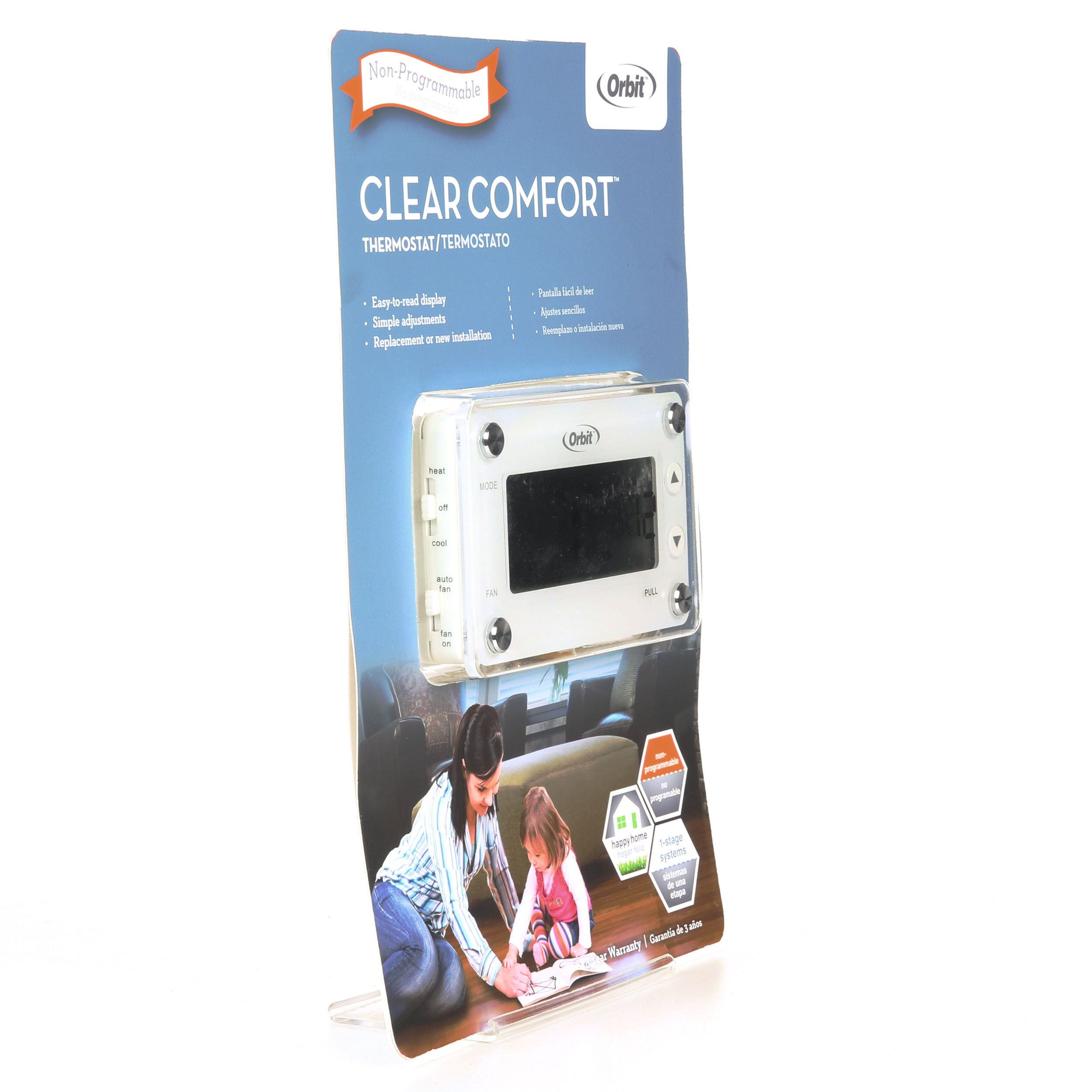 Easy-to-Read Display Clear Comfort Programmable Thermostat with Large 