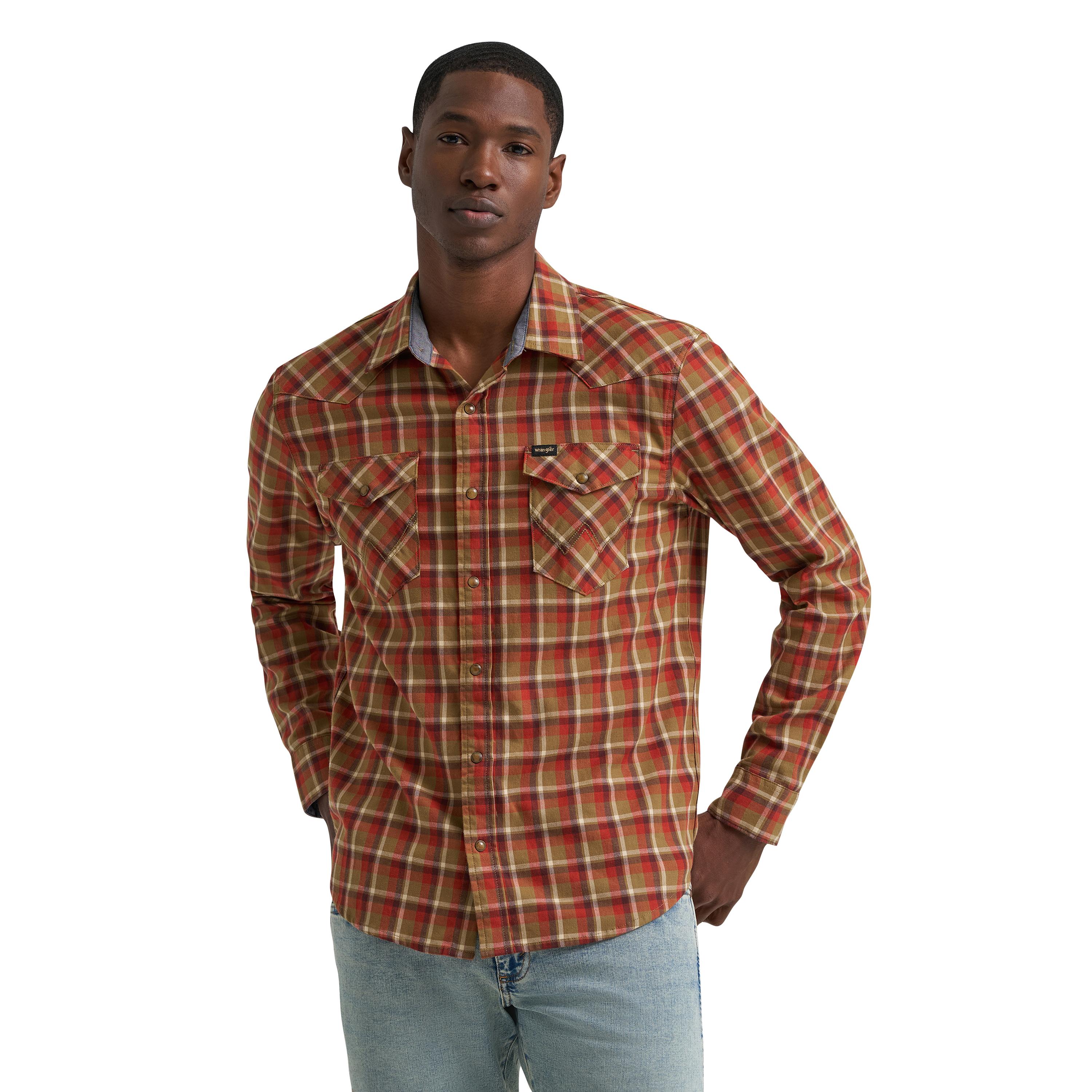 Wrangler Men's Multiple colors/finishes Mediumweight Woven Long sleeve ...