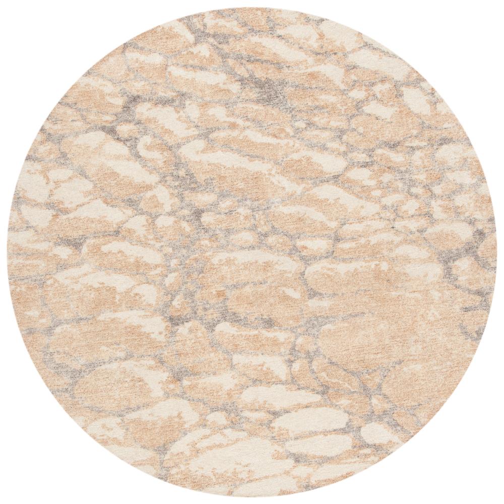 Safavieh RVT112D-6R Restoration Vintage Rinje 6 x 6 (ft) Tufted Synthetic Gold/Ivory Round Indoor Abstract Vintage Area rug