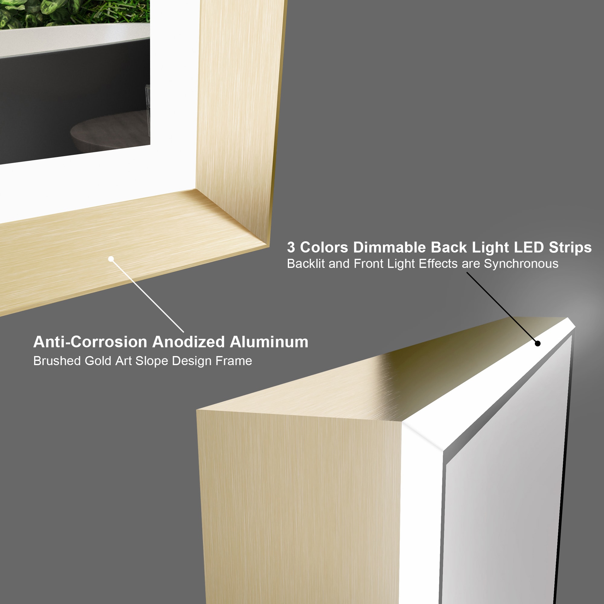 Forclover JSEX2836-BX1 Framed-Bath-Mirrors - View #4
