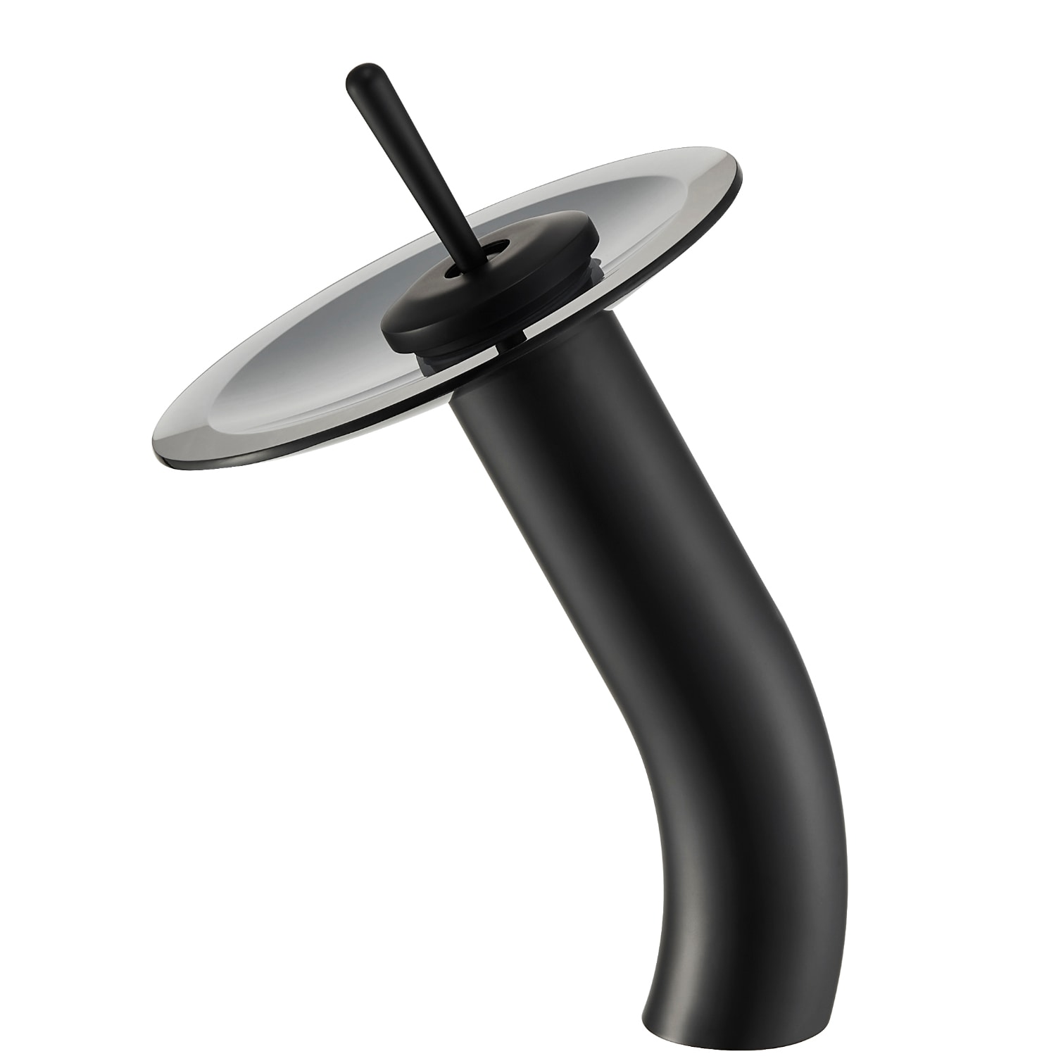 Vinnova N110111-BAF-MB Torino Matte Black Single hole 1-handle WaterSense Waterfall Commercial/Residential Handle Bathroom Sink Faucet