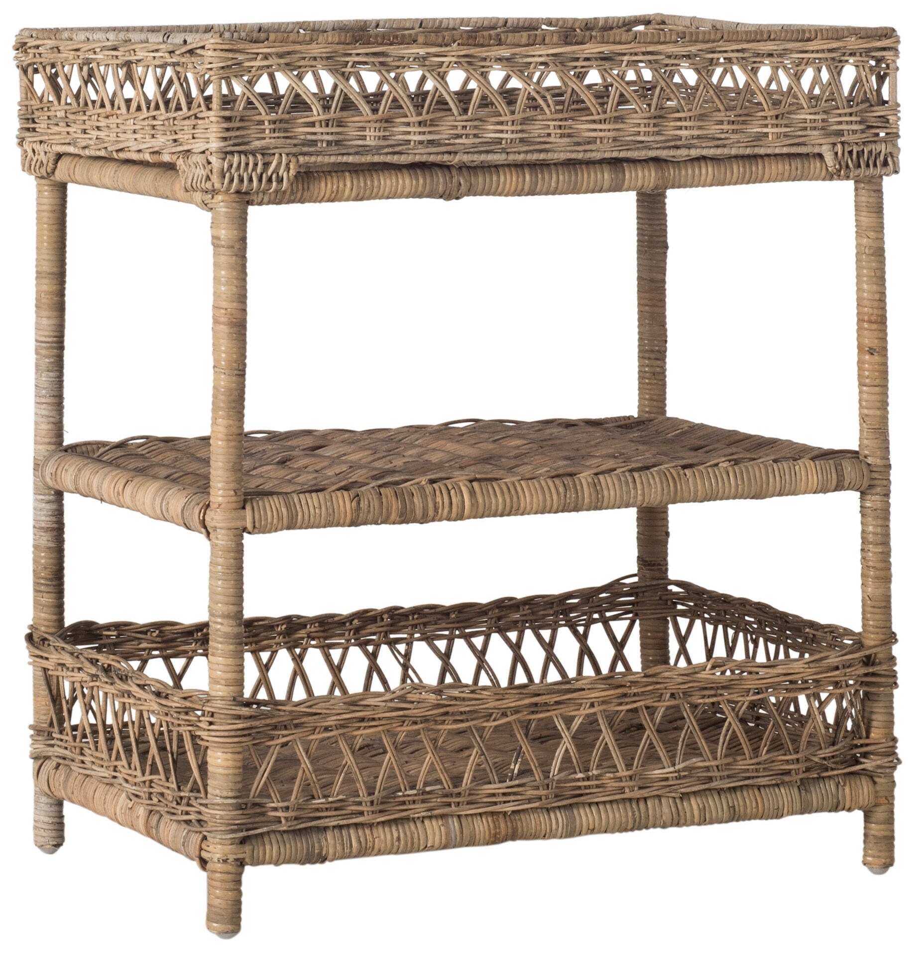 Safavieh Ajani Brown Wood Coastal End Table At Lowes.com