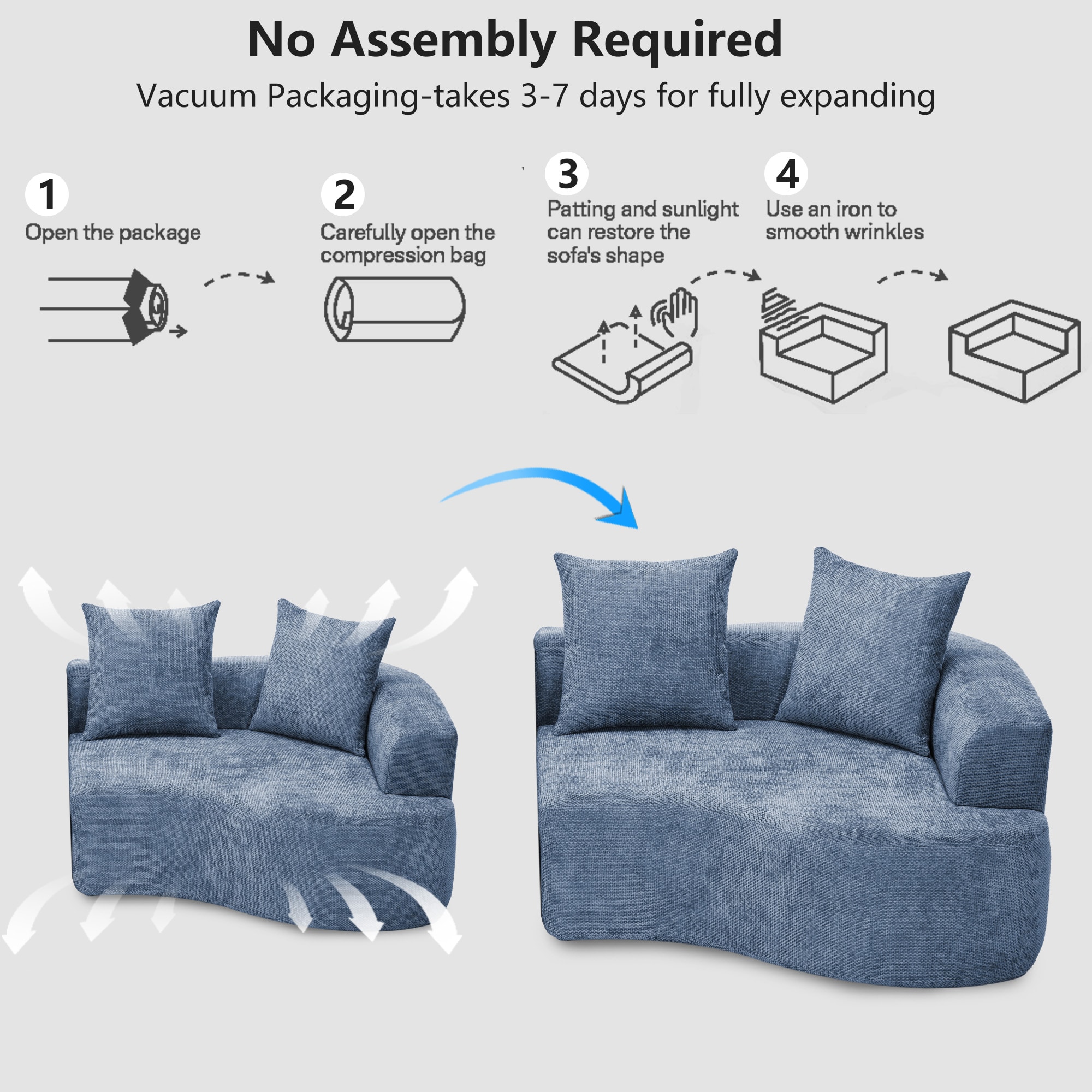 NOBLEMOOD LS-1039BU-A Chaises-Settees - View #6