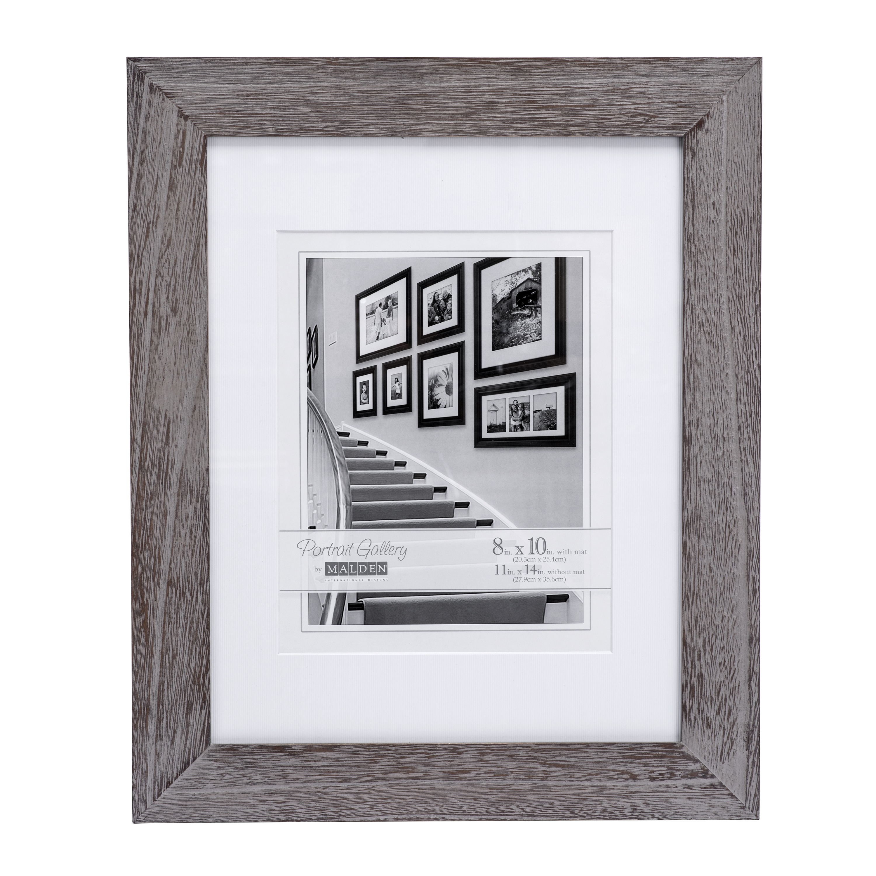 Gray MANHATTAN matted 8x10/5x7 frame by Malden Design® - Picture Frames,  Photo Albums, Personalized and Engraved Digital Photo Gifts - SendAFrame