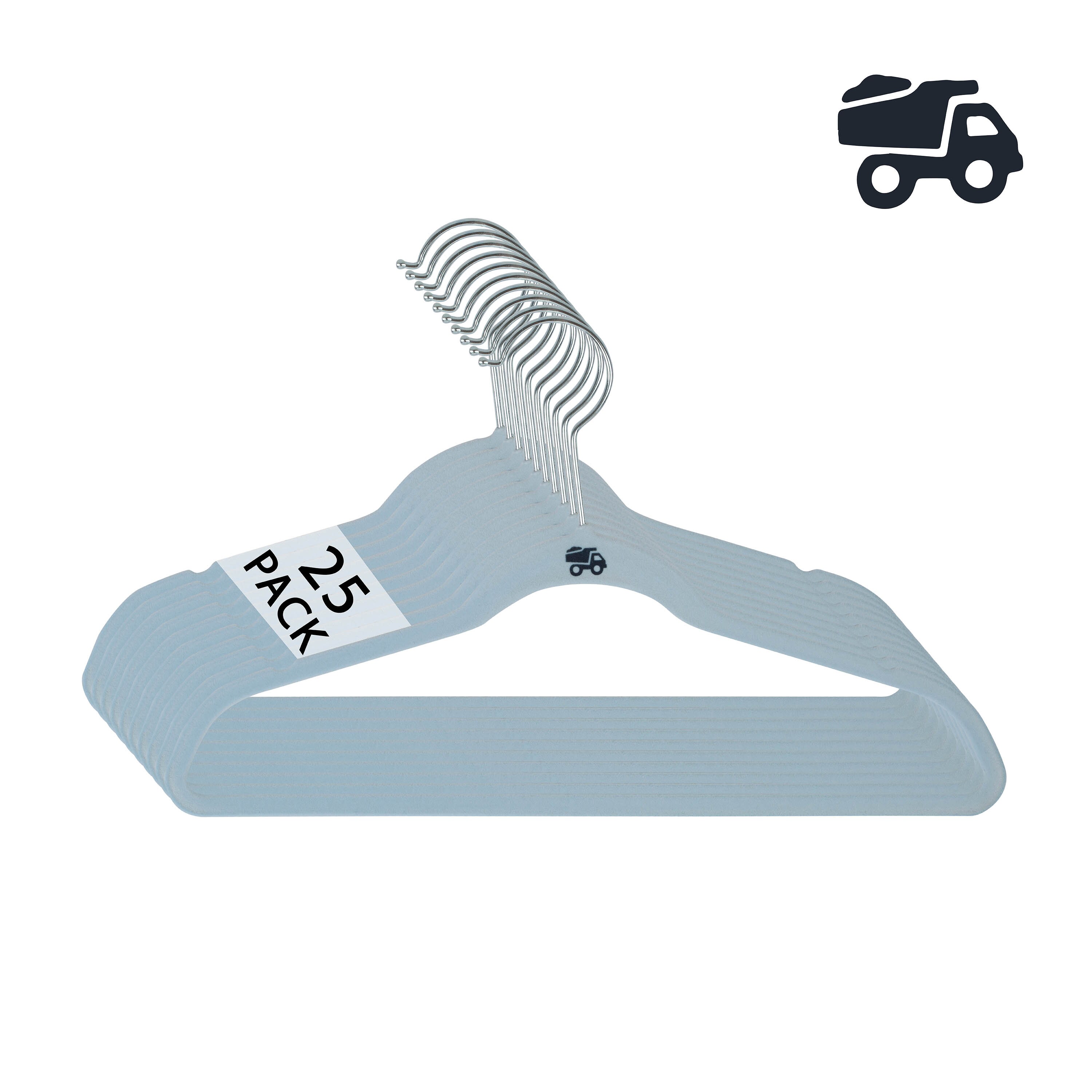 Simplify 3224-LBLUE 25 -Pack Plastic Non-Slip Grip Clothing Hanger ( Light Blue )