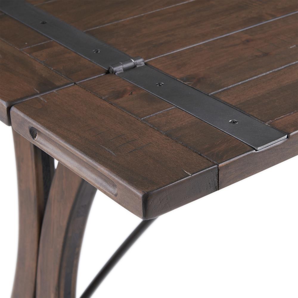 Transitional Farmhouse Acacia Wood 36"x60" Extendable Dining Table