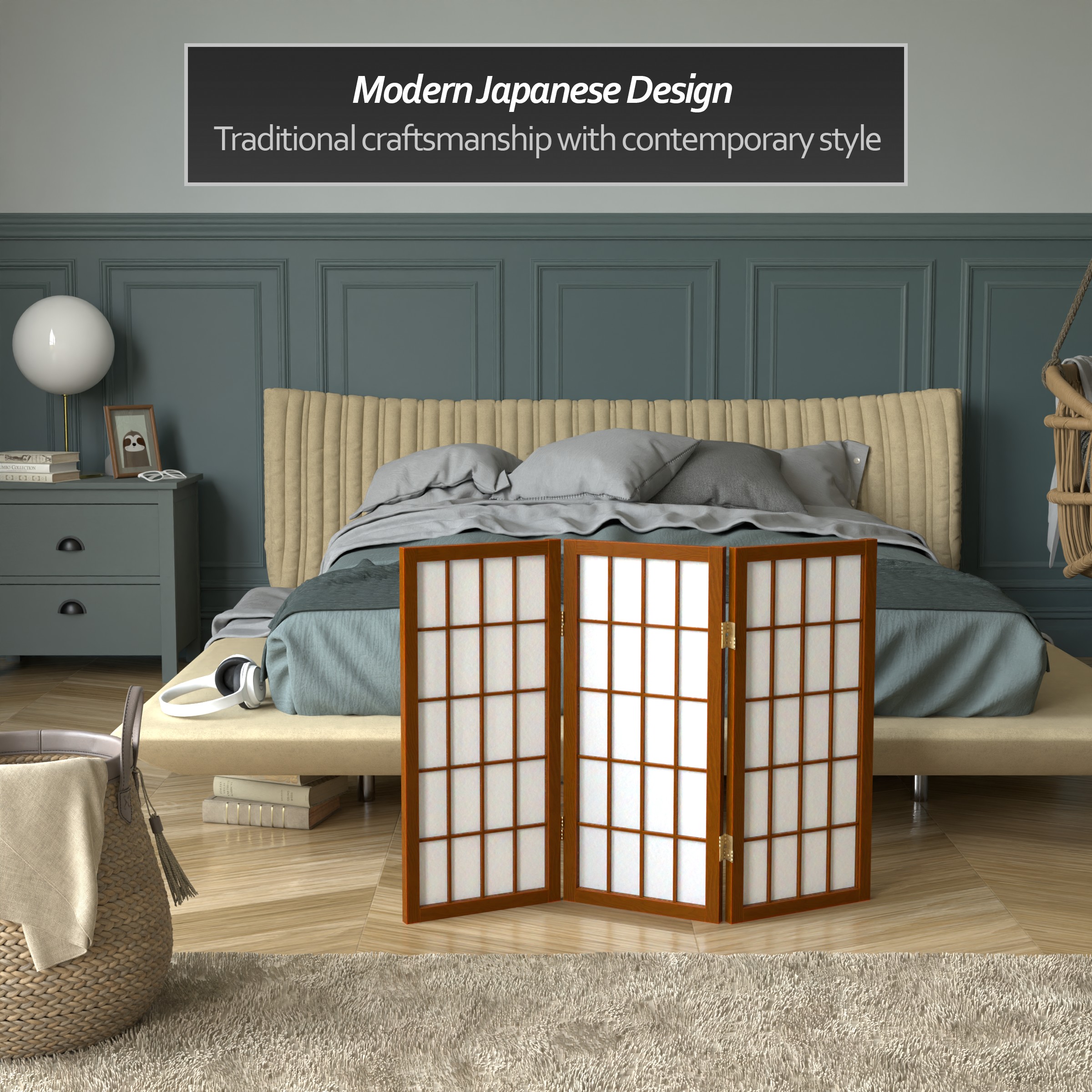 Oriental Furniture WP24-WAL-3P Indoor-Privacy-Screens - View #7