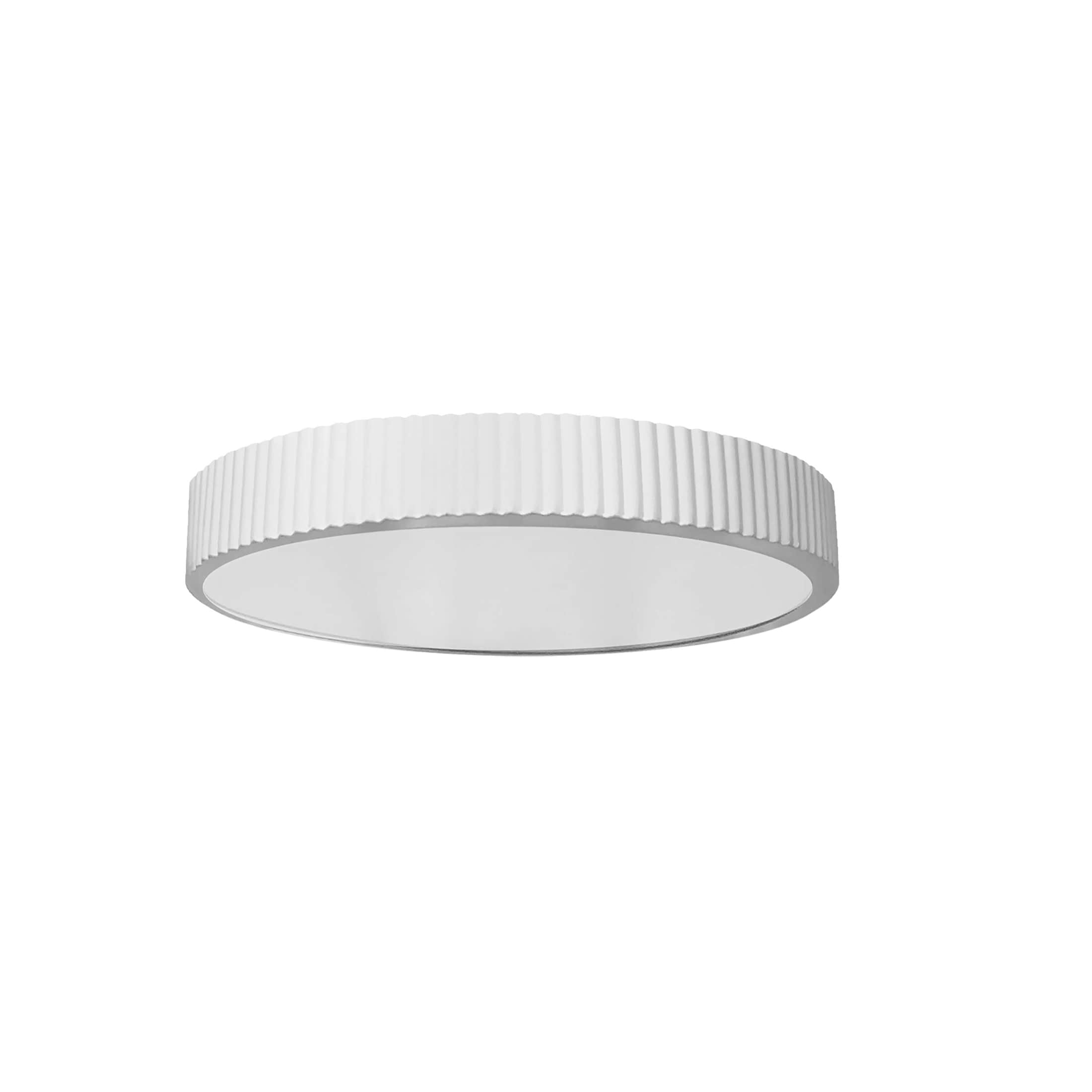 Dainolite NBO-1830LEDFH-MW Nabisco 1-Light 18-in Matte White LED Flush Mount Light