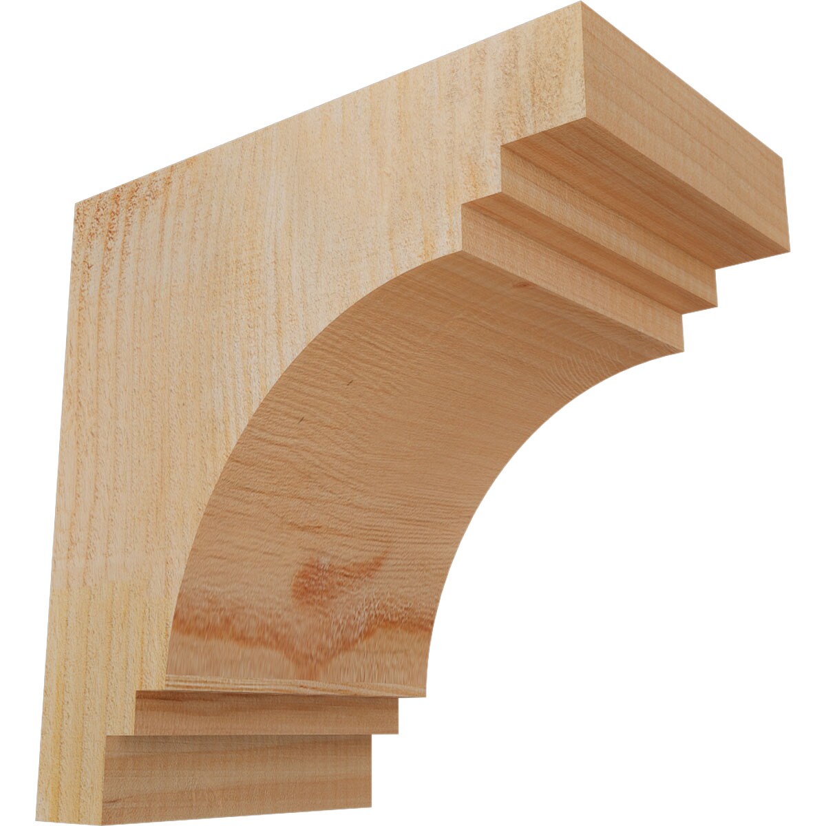 Ekena Millwork COR06X10X10PEC00RDF 6-in x 10-in x 10-in Pescadero Unfinished Douglas Fir Wood Paintable/Stainable Corbel