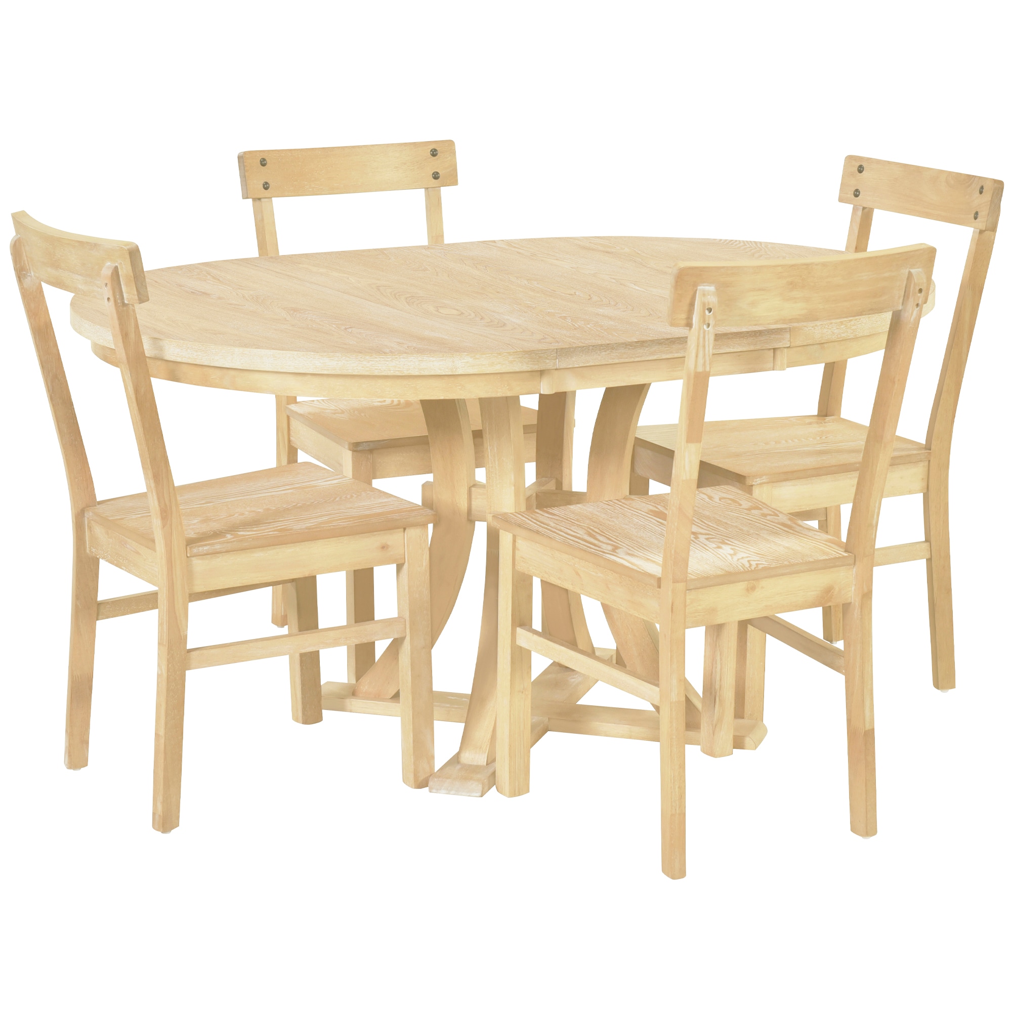 Siavonce XH43AAA Natural Contemporary/Modern Dining Room Set with Rectangular Table ( Seats 4 )