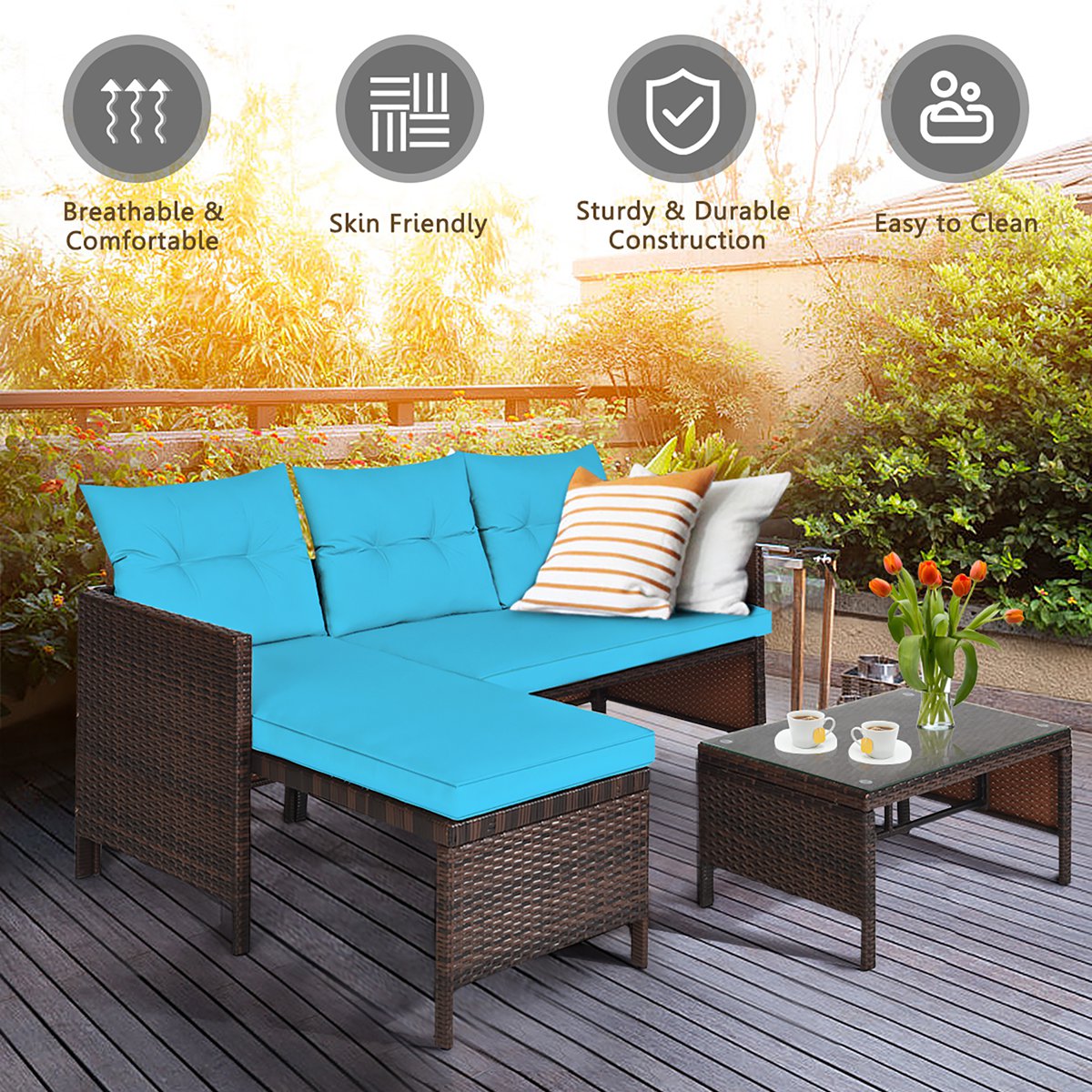Costway HW63870TU Patio-Conversation-Sets - View #9