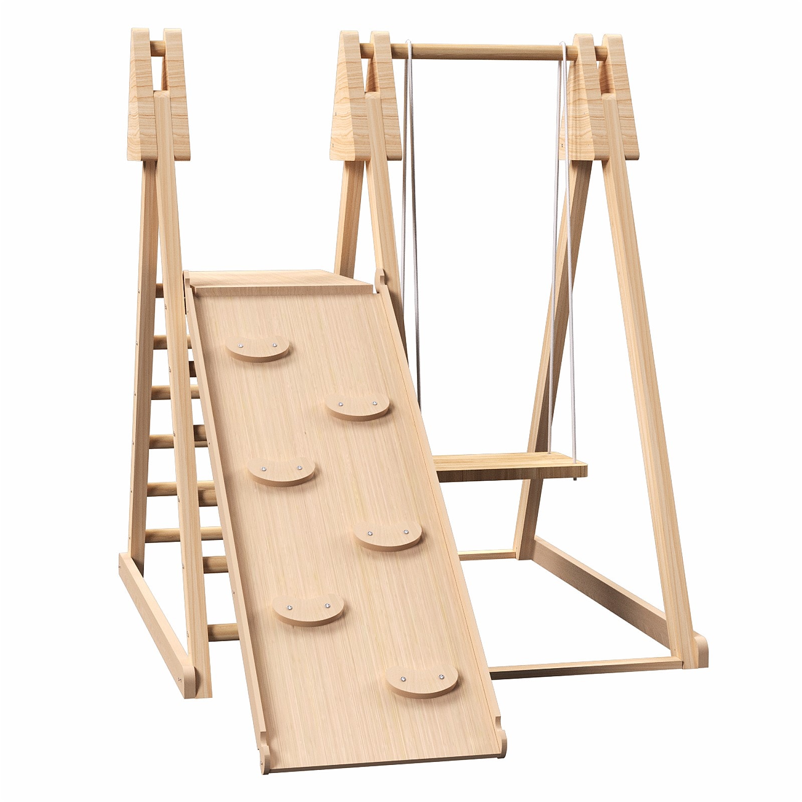 Sunrinx WonderPine Residential Wood Playset with 1 Swing and Slide Included #MG12-OD-07