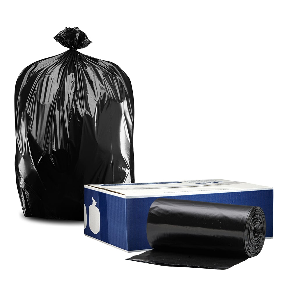 33 in. x 45 in. 42 Gal. Black Heavy-Duty Trash Bags (Pack of 20) 3 mil for  Home Kitchen Lawn and Contractor (Pack of 20)