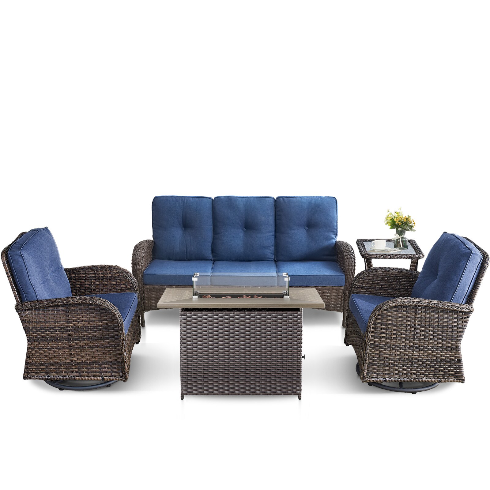 Pocassy PJKWRRFT002-1 Patio-Conversation-Sets - View #2