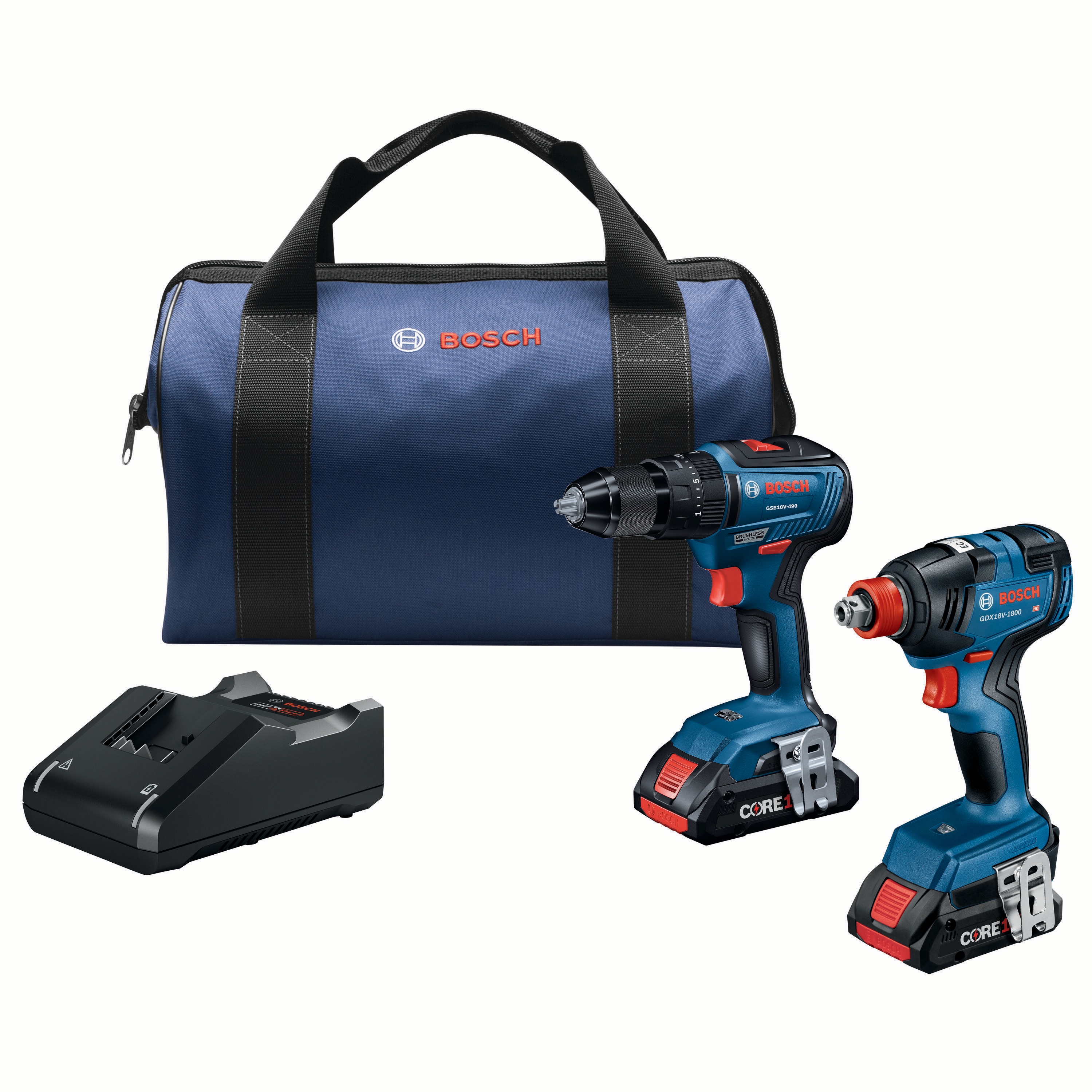 Bosch 2-Tool Brushless Power Tool Combo Kit with Soft Case (2-Batteries  Included and Charger Included)
