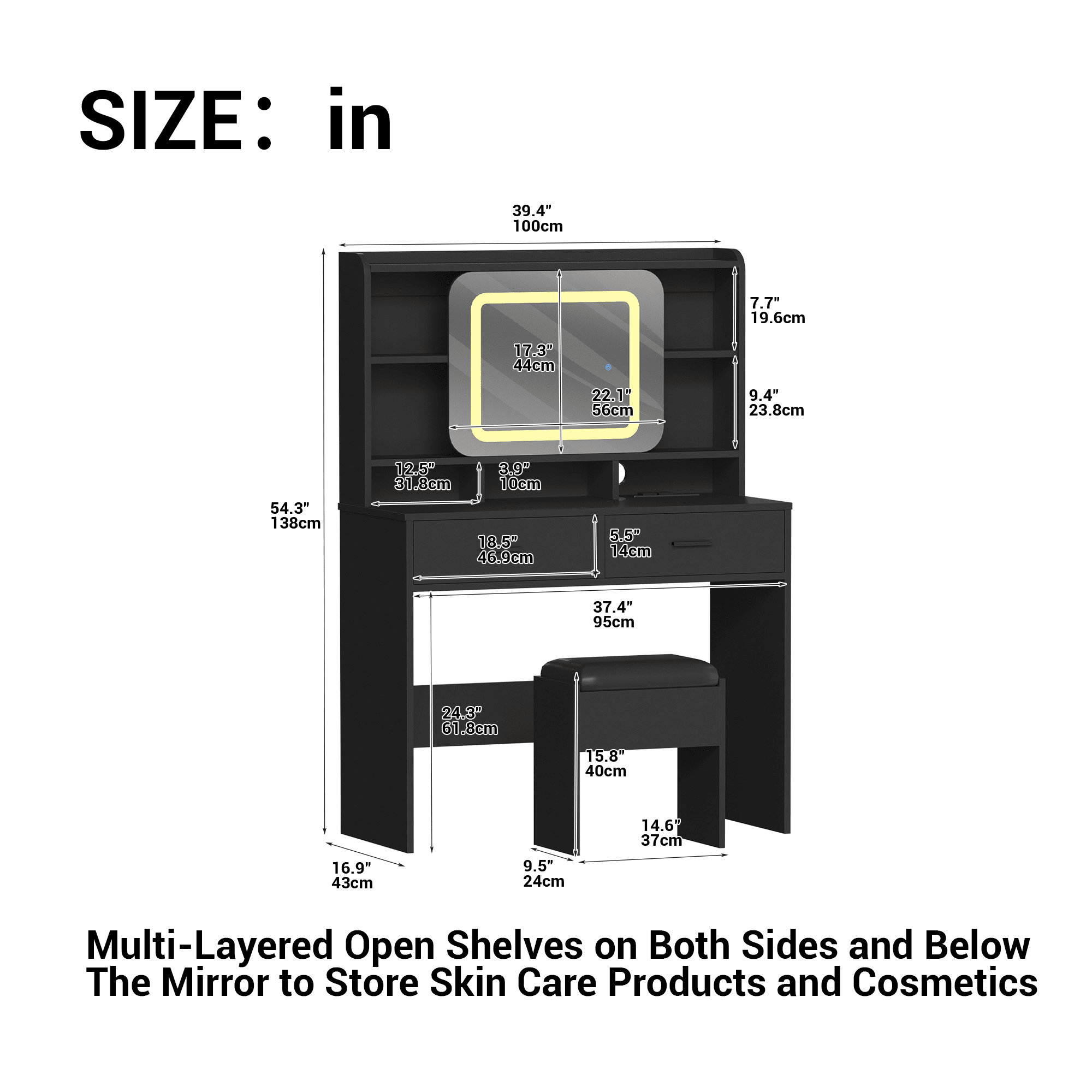 Qeetex SUN-PHO-339KFQYM Bedroom-Vanities - View #4