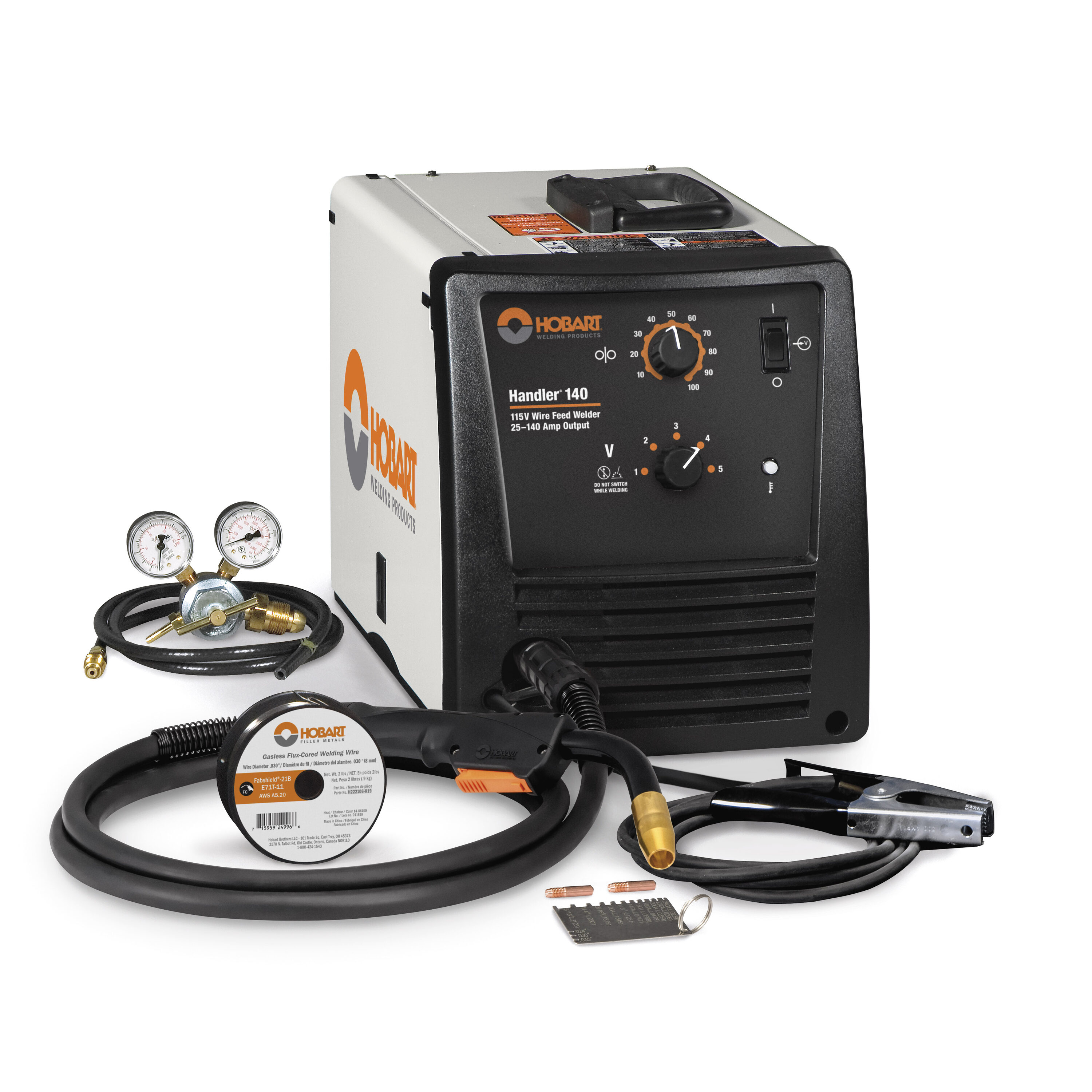 Hobart 120-Volt 140-Amp Mig Flux-cored Wire Feed Welder in the Wire ...