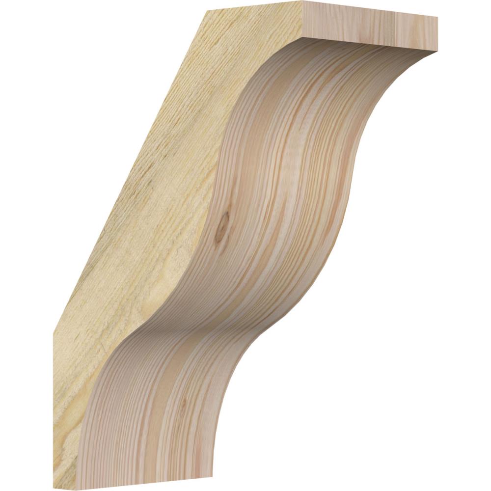 Ekena Millwork BRC06X10X14FST00RDF 6-in x 10-in x 14-in Douglas Fir Unfinished Wood Funston Rough Sawn Knee Brace