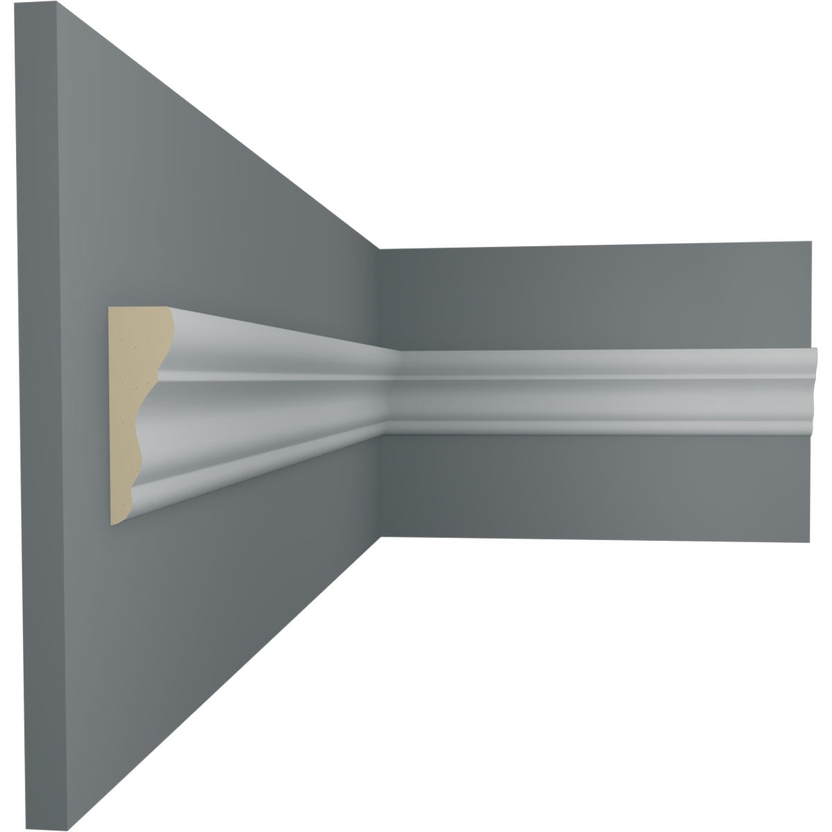 Ekena Millwork CHA02X01CL-CASE-2 Chair-Rail-Moulding - View #5