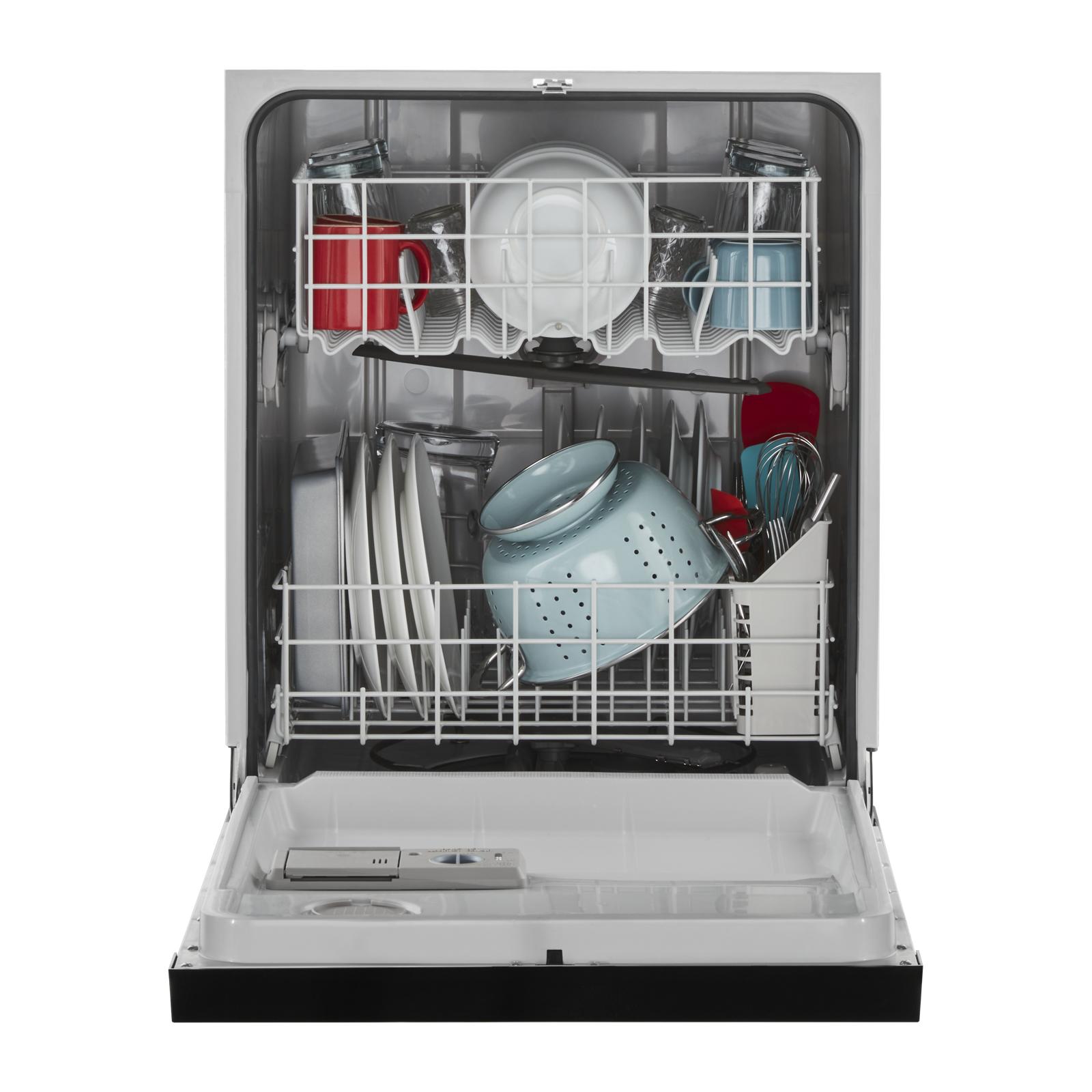 Amana Front Control 24in BuiltIn Dishwasher (Black), 59dBA in the