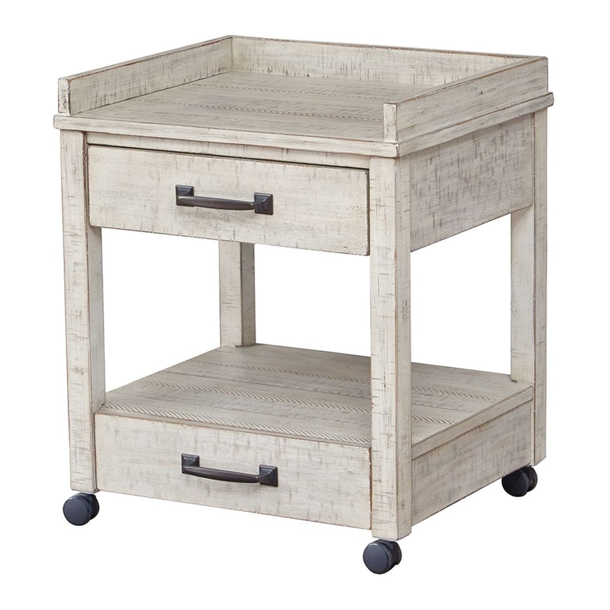 Benzara BM209263 White Office cart
