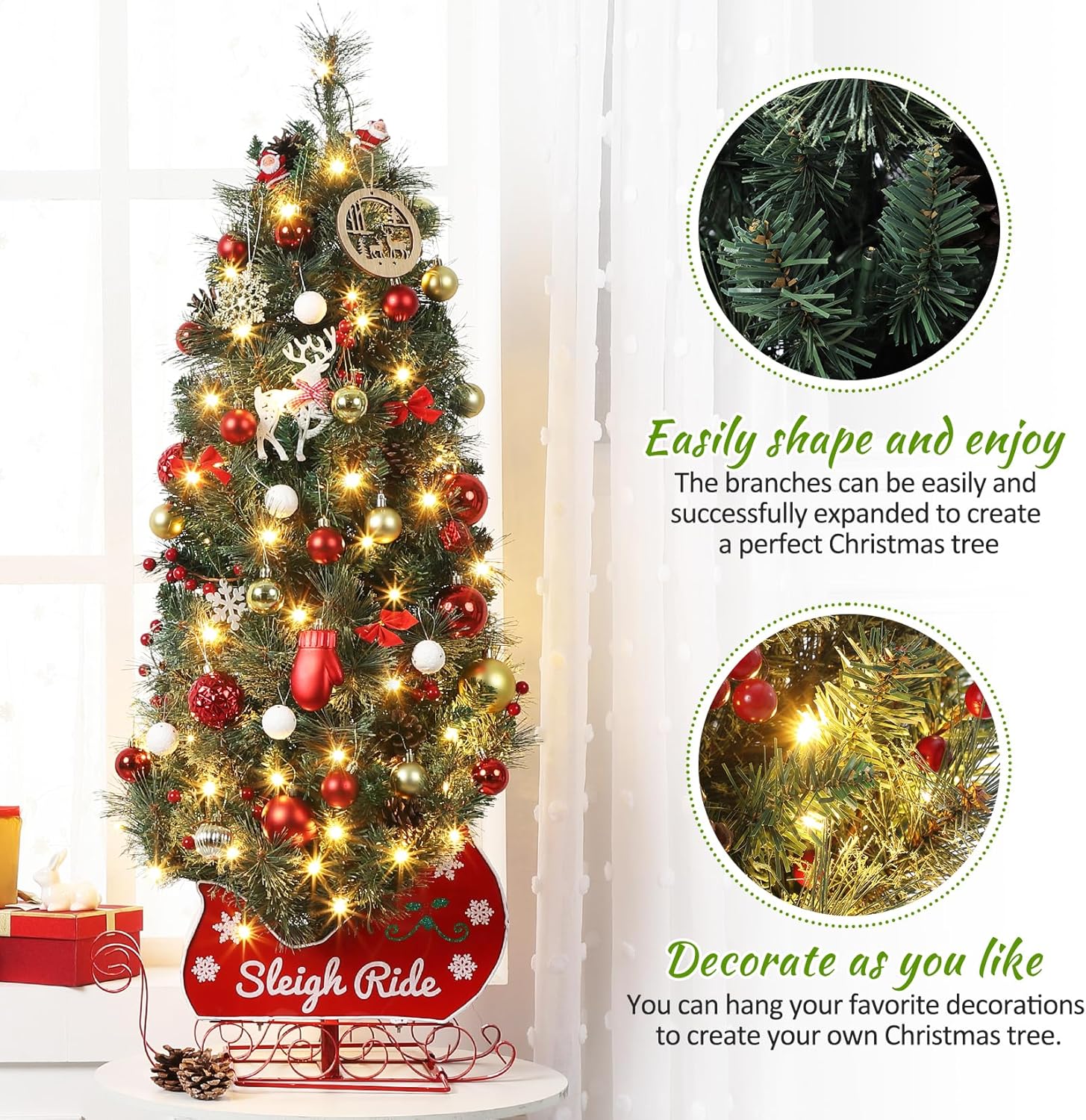 Qeetex DHZ-PHO-0ZGXUYGS Artificial-Christmas-Trees - View #5