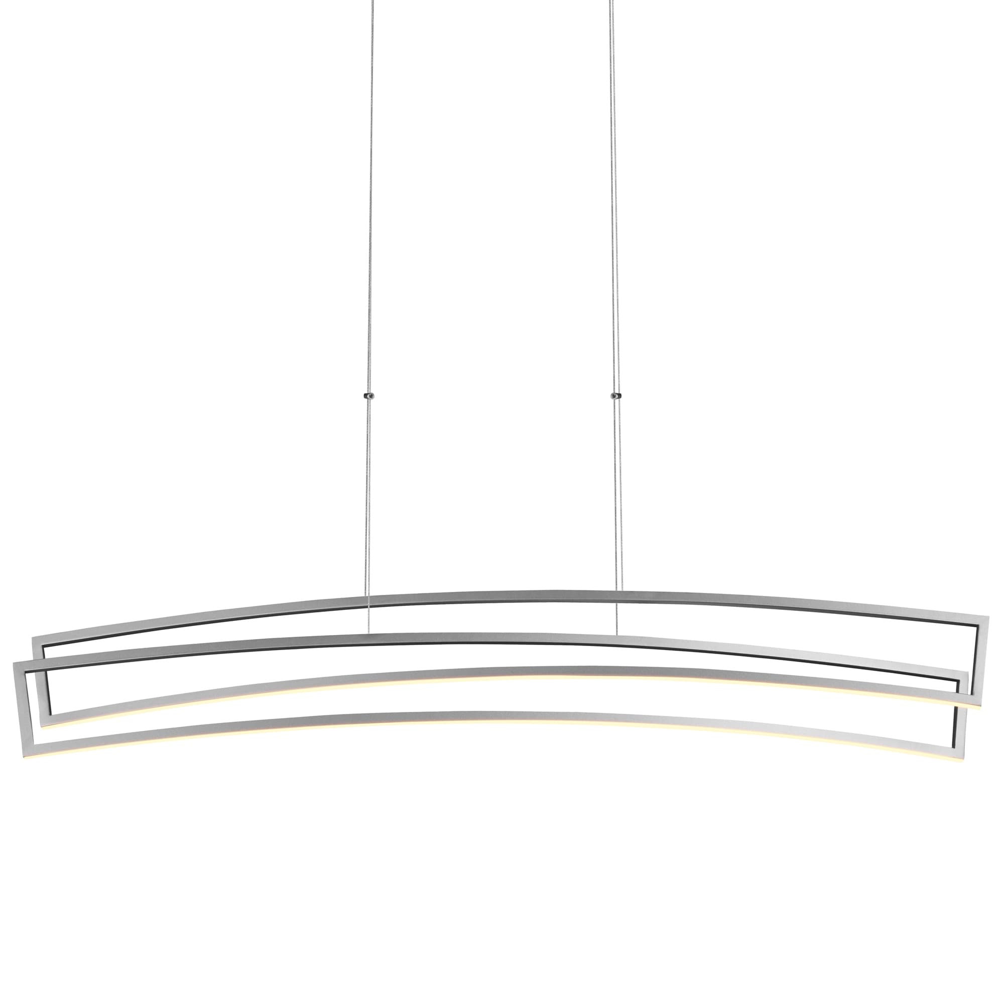 Sirius 46-Inch Silver Integrated LED Linear Chandelier