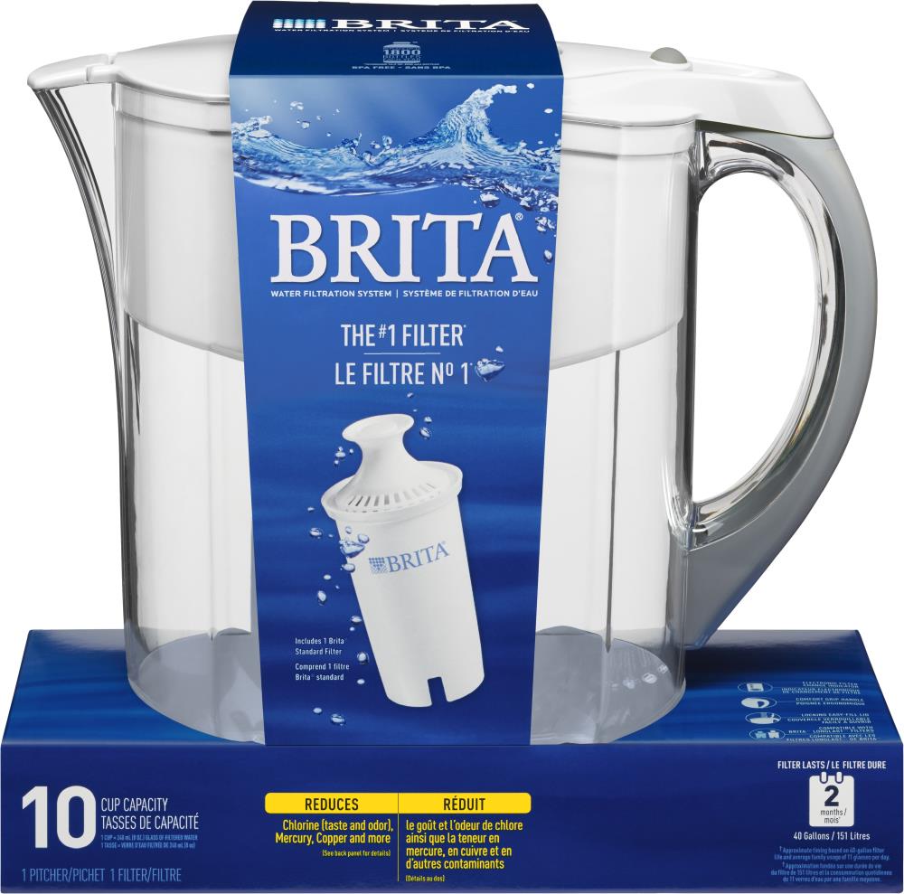 Brita Grand 10-Cup White Water Filter Pitcher in the Water Filter