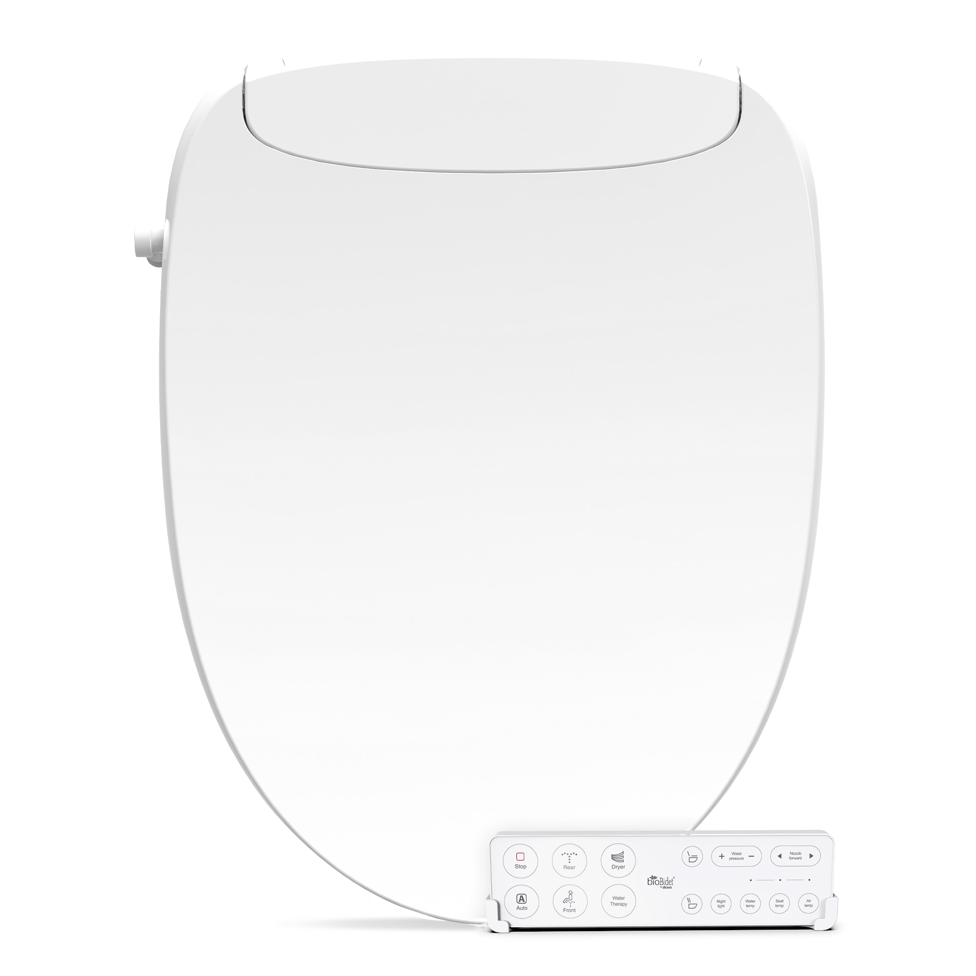 Bio Bidet HORIZONE 000 Horizon Plastic White Elongated Soft Close Heated Bidet Toilet Seat