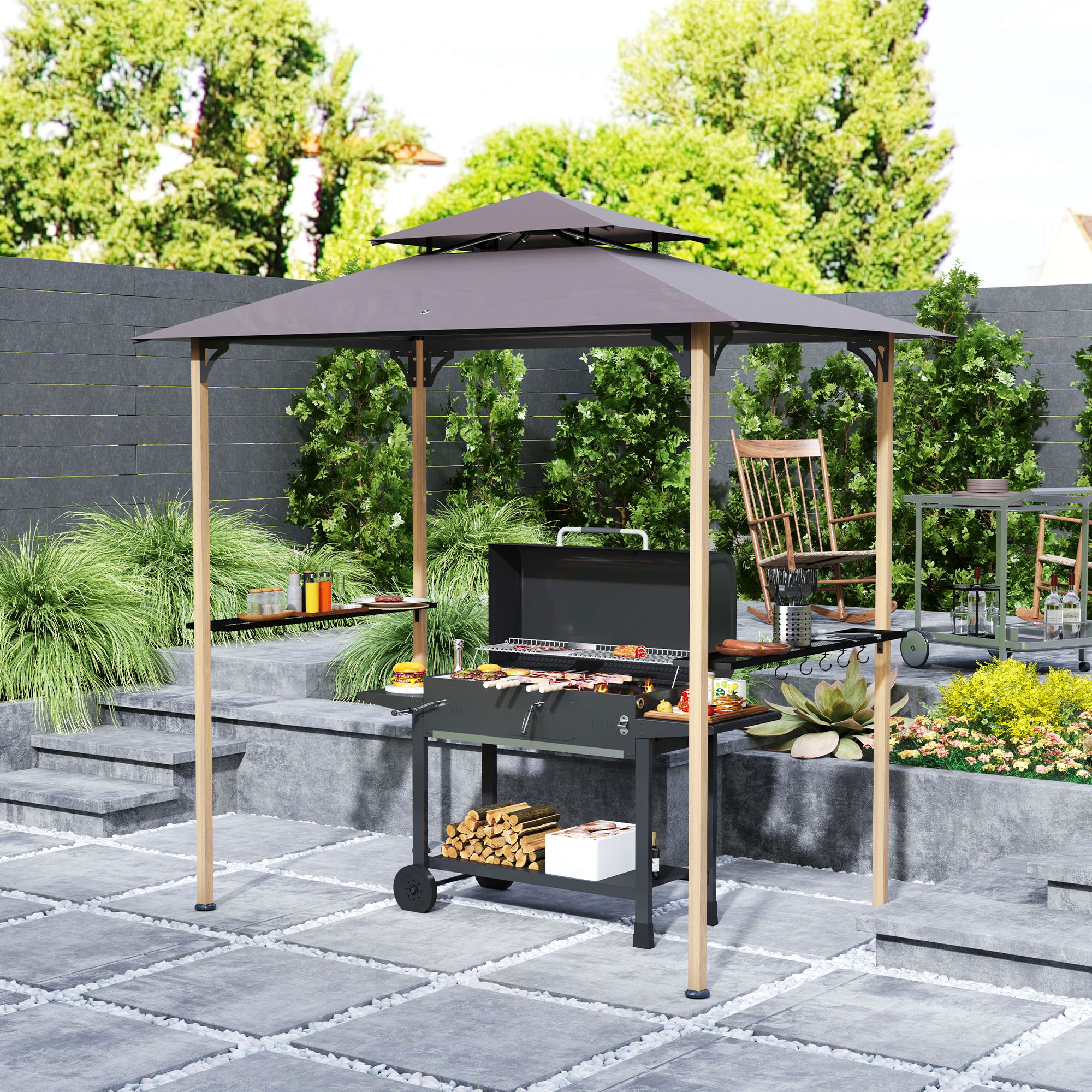 LUXEYARD DS-M-BAC06899 Wood-Resin-Gazebos - View #3