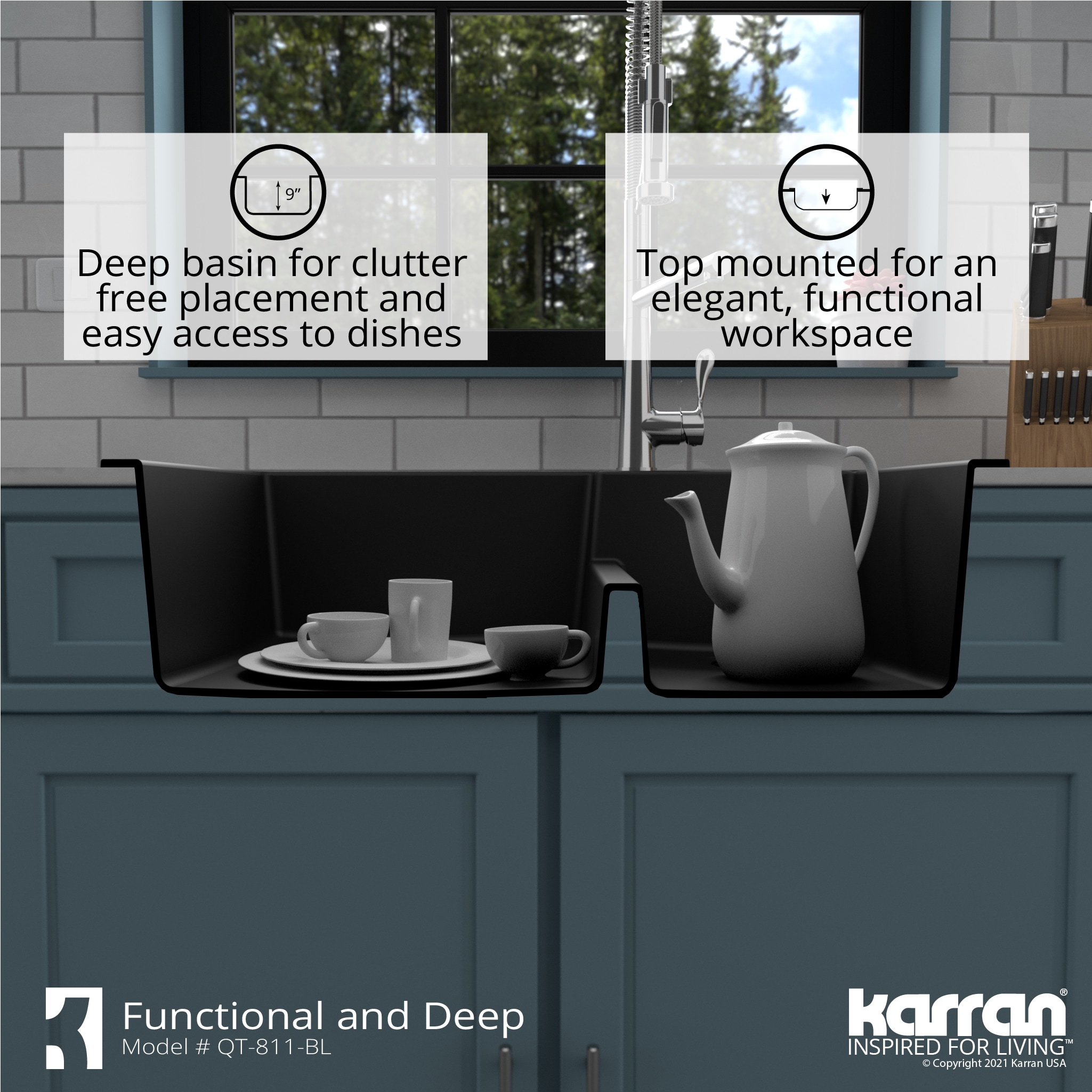 Karran QT-811-BL Kitchen-Sinks - View #9