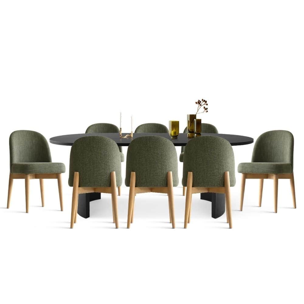 Maison Boucle DWEN79BK+HAVNAGREEN8 Dining-Sets - View #4