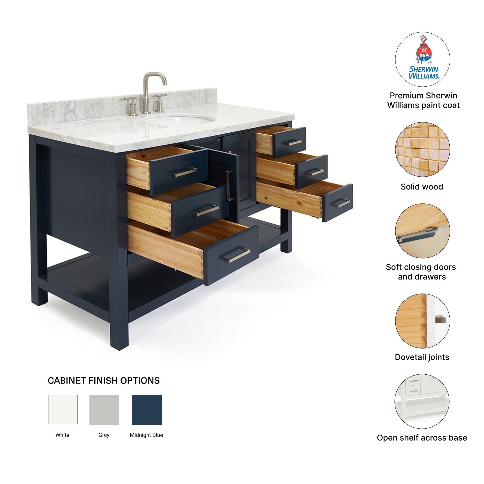 ARIEL S055SCWOVOMNB Bath-Vanity-Combo - View #5