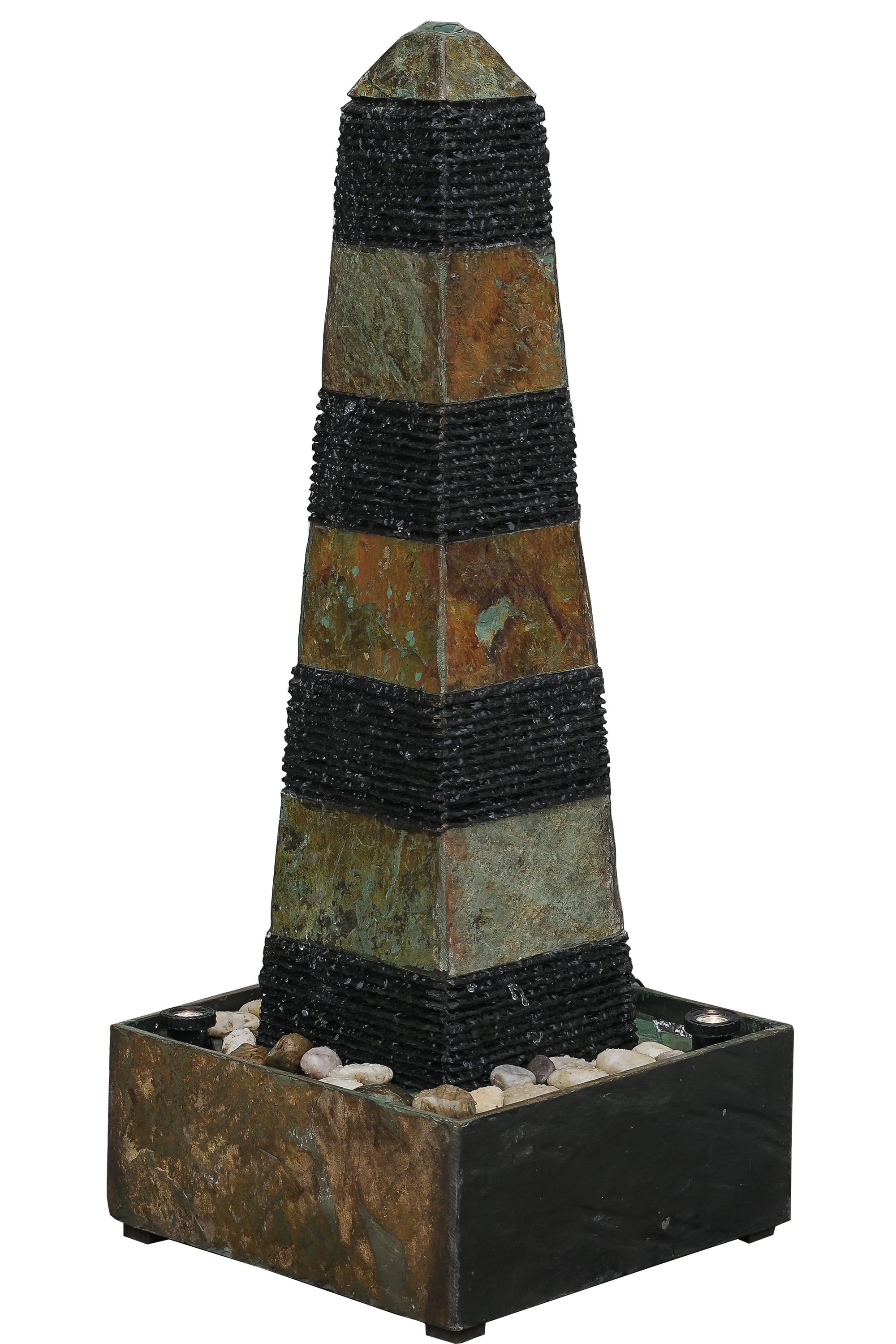 A&B Home KGF38019 Mayan 46.5-Inches Stone Rock waterfall Indoor Fountain