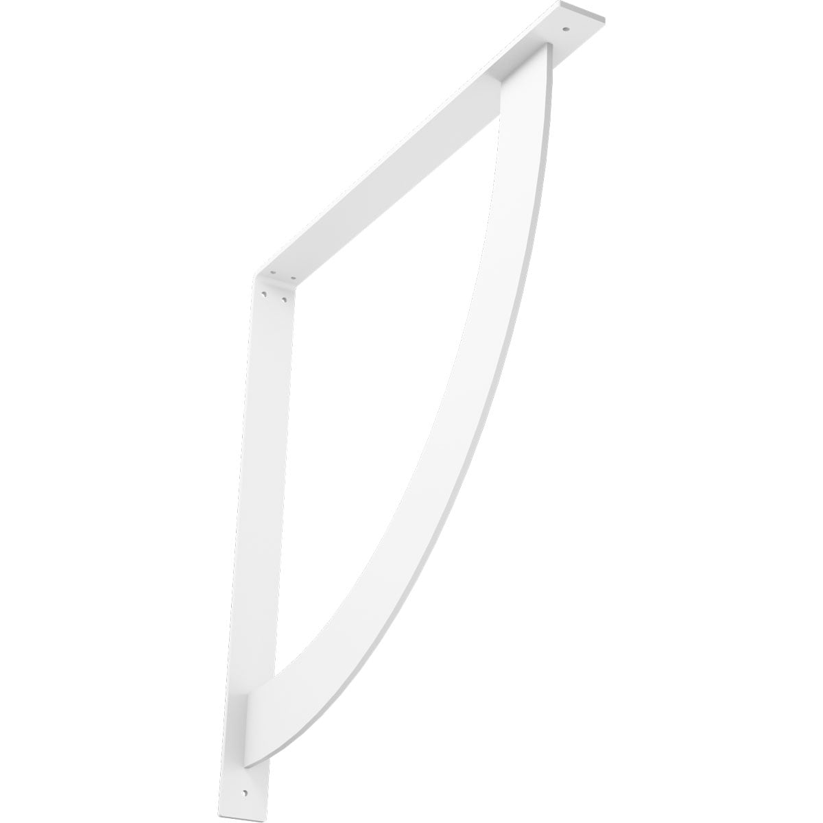 Ekena Millwork BKTM02X24X24BUPWH Bulwark 24-in x 2-in x 24-in Primed Steel Countertop support bracket