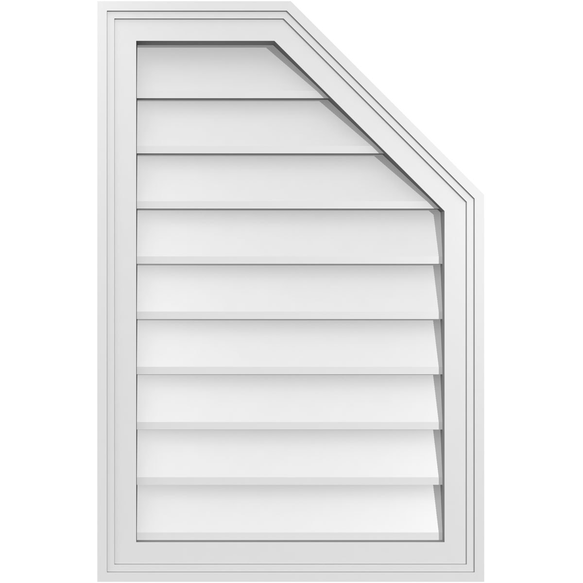 Ekena Millwork GVPOR20X3002SN 20-Inches x 30-Inches Off-white Octagon PVC Gable Louver Vent