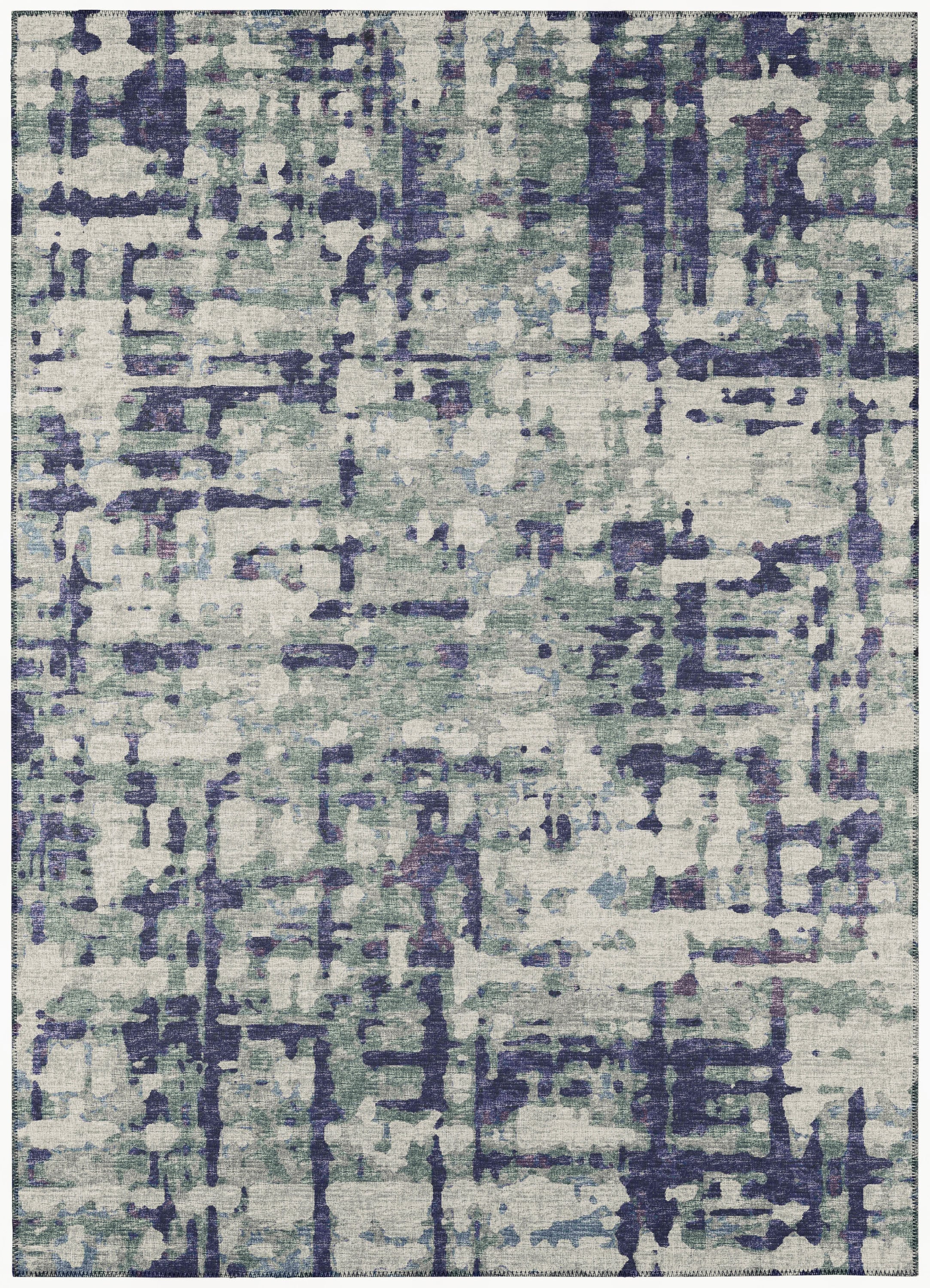 Addison Rugs ABV35PU5X8 Bravado 5 x 8 (ft) Chenille Purple Rectangular Indoor/Outdoor Abstract Southwestern Machine washable Area rug