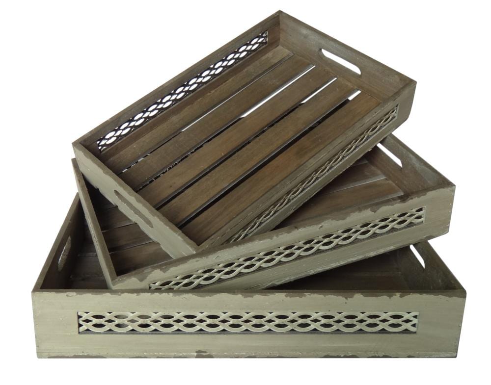 Cheung's FP-4188-3WT Trays and caddies 12.5-in x 19-in White Rectangle Serving Tray