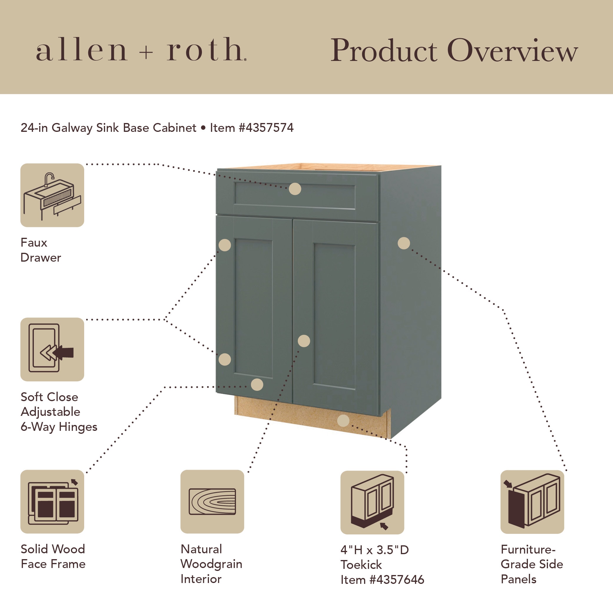 allen + roth 25319GW Cabinets-Kitchen - View #13