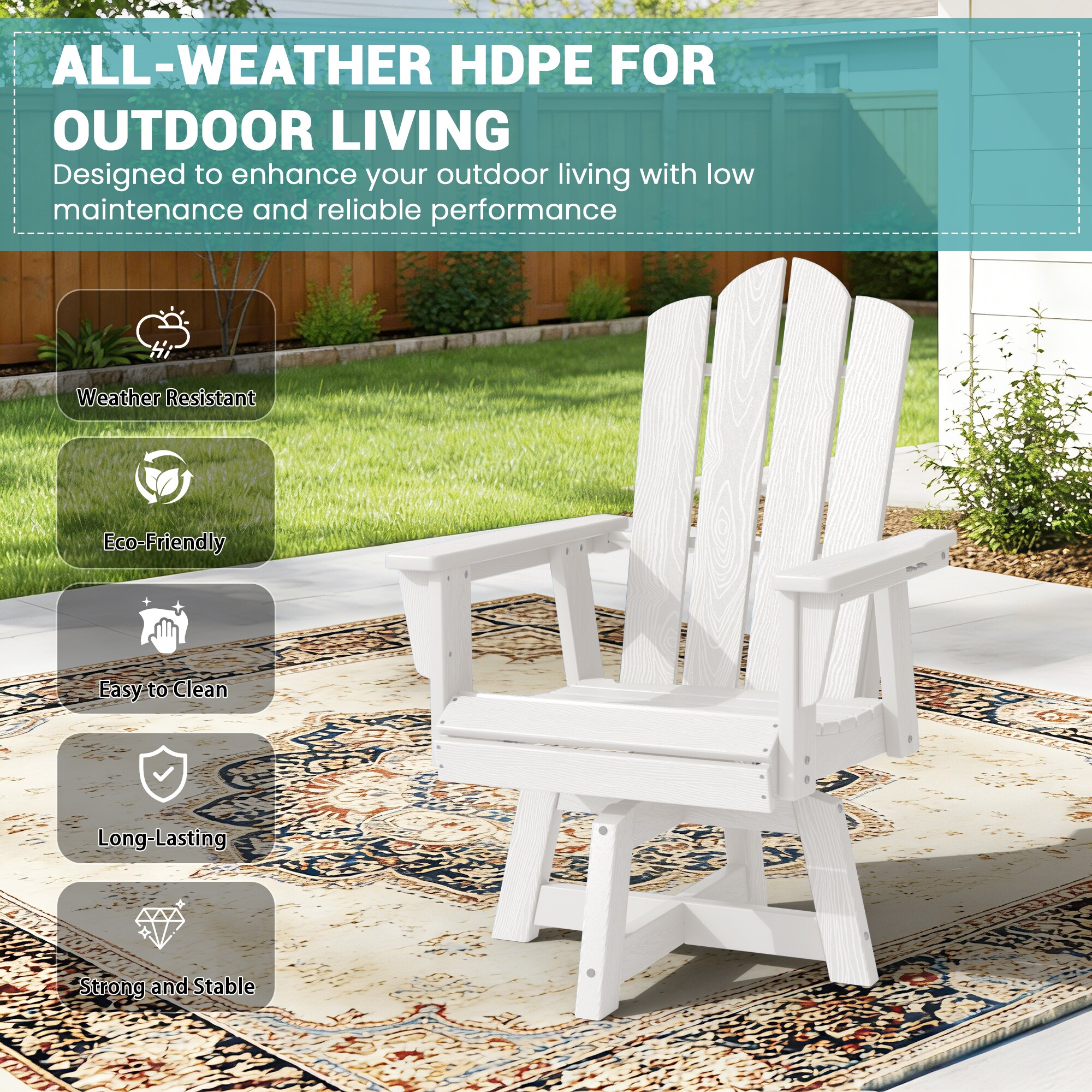 VOUA PE-SDC-WH Patio-Chairs - View #7
